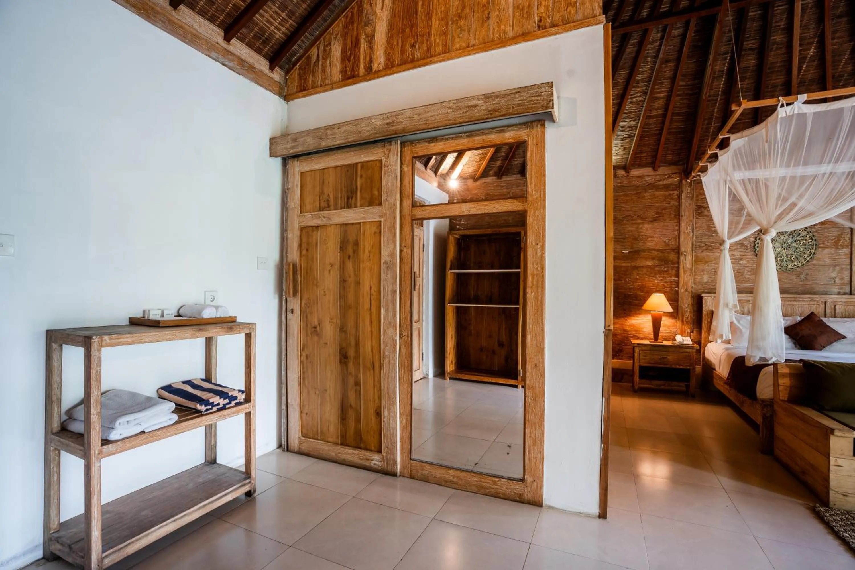 Bed in Bije Suite Villa Ubud