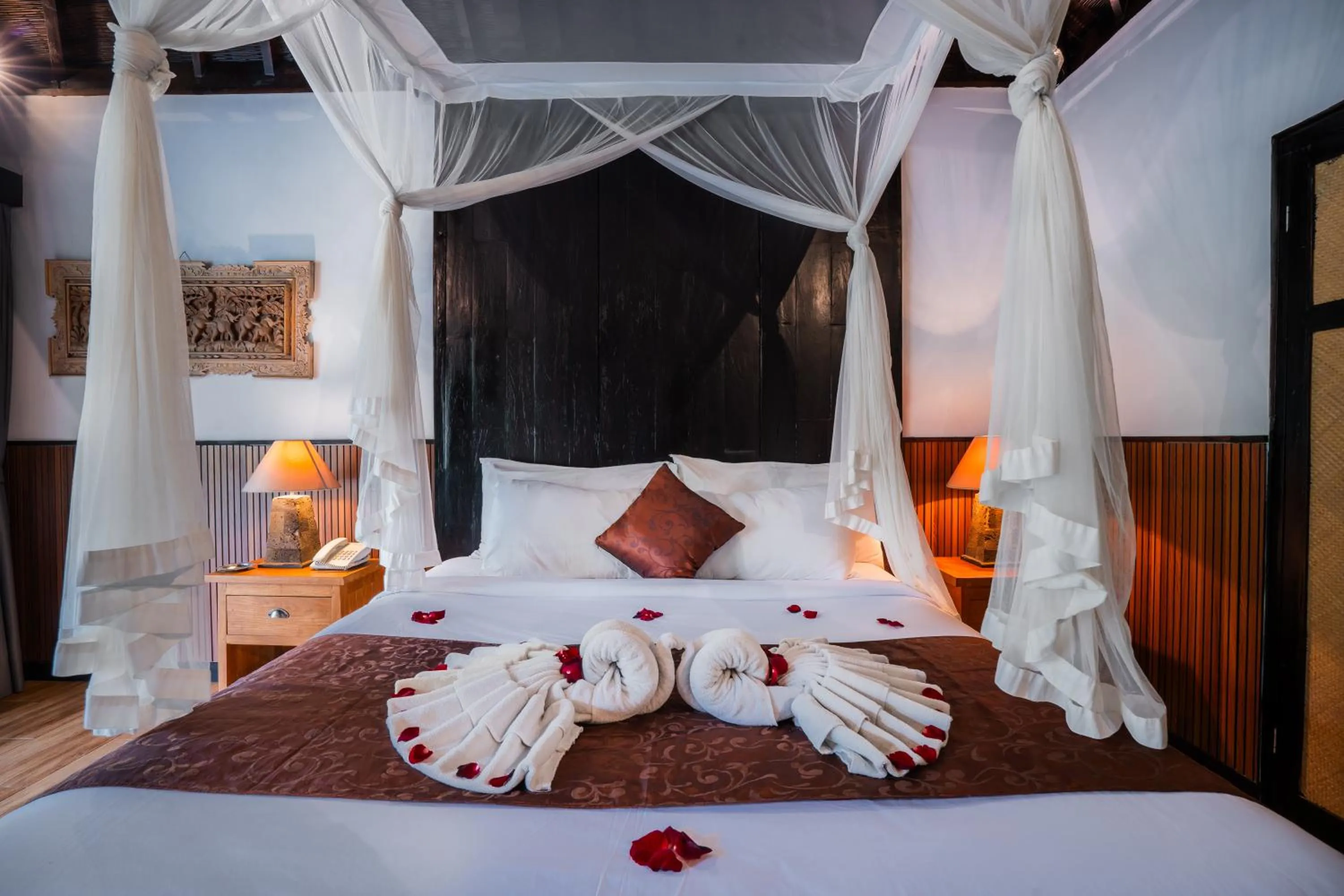 Bed in Bije Suite Villa Ubud