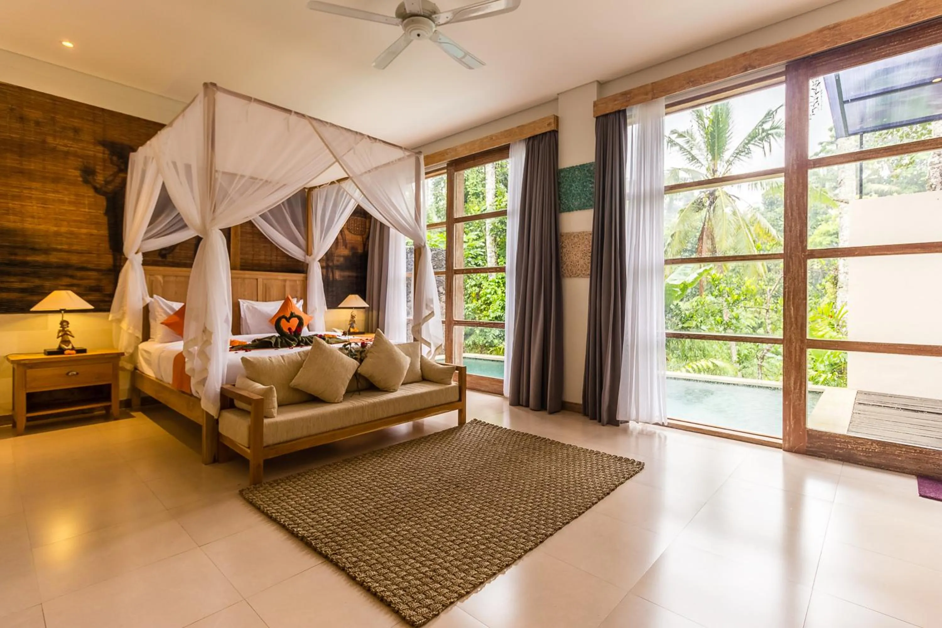 Living room, Bed in Bije Suite Villa Ubud