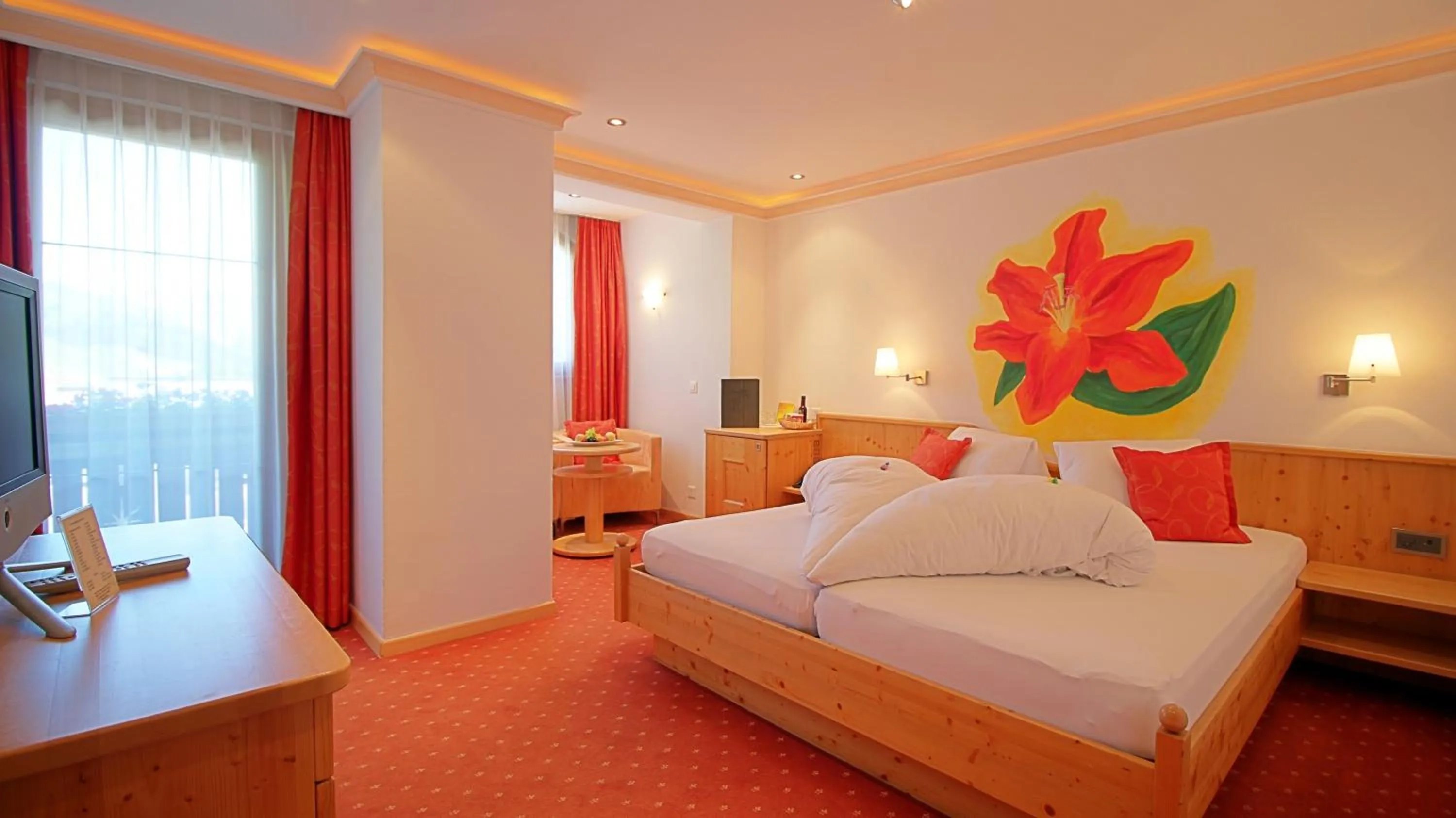 Photo of the whole room, Bed in Samnaunerhof Vital-Hotel