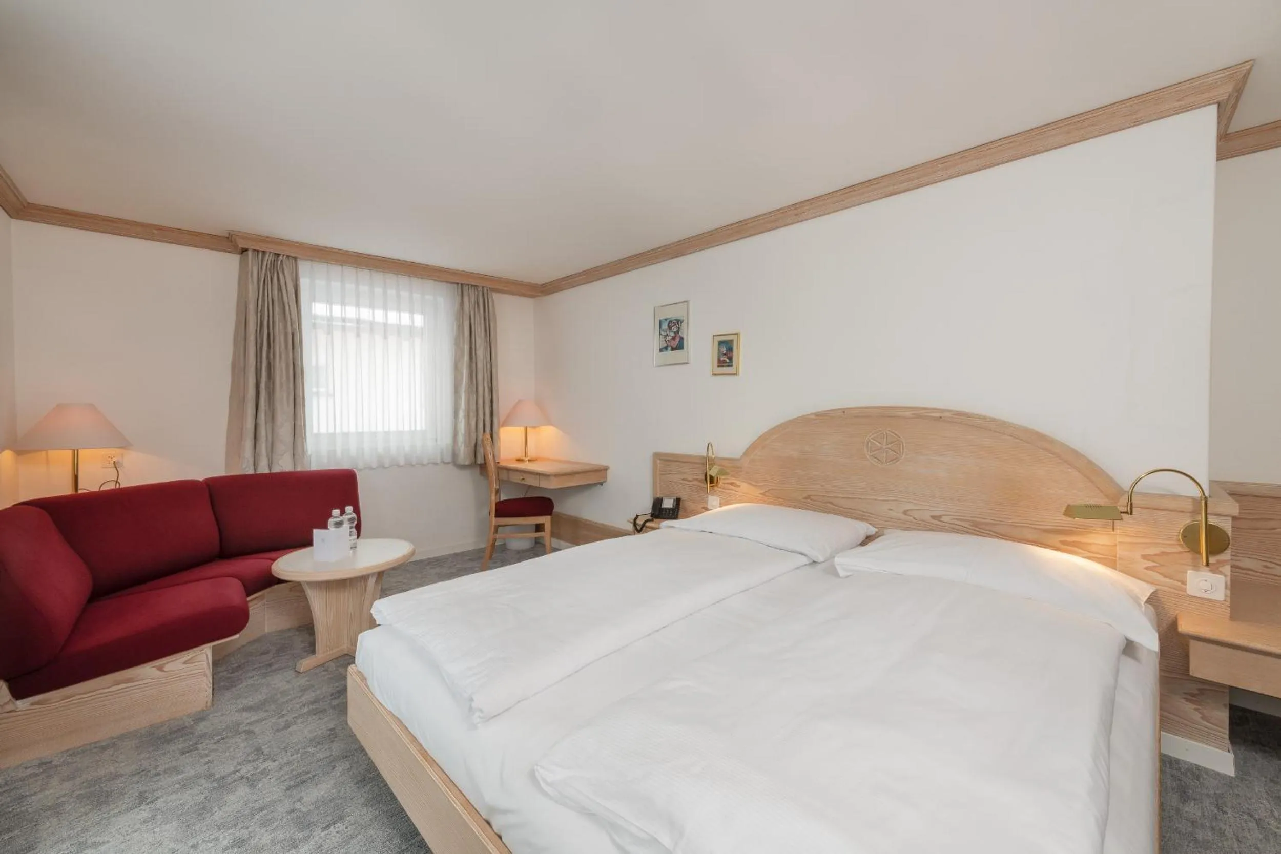 Bed in Hotel Post Sils Maria