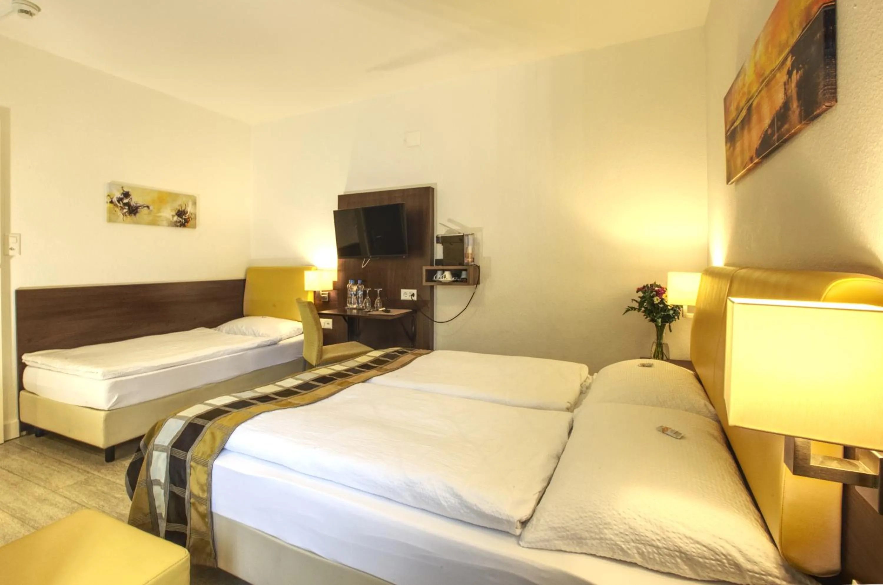 Bed in Hotel Rheinfelderhof