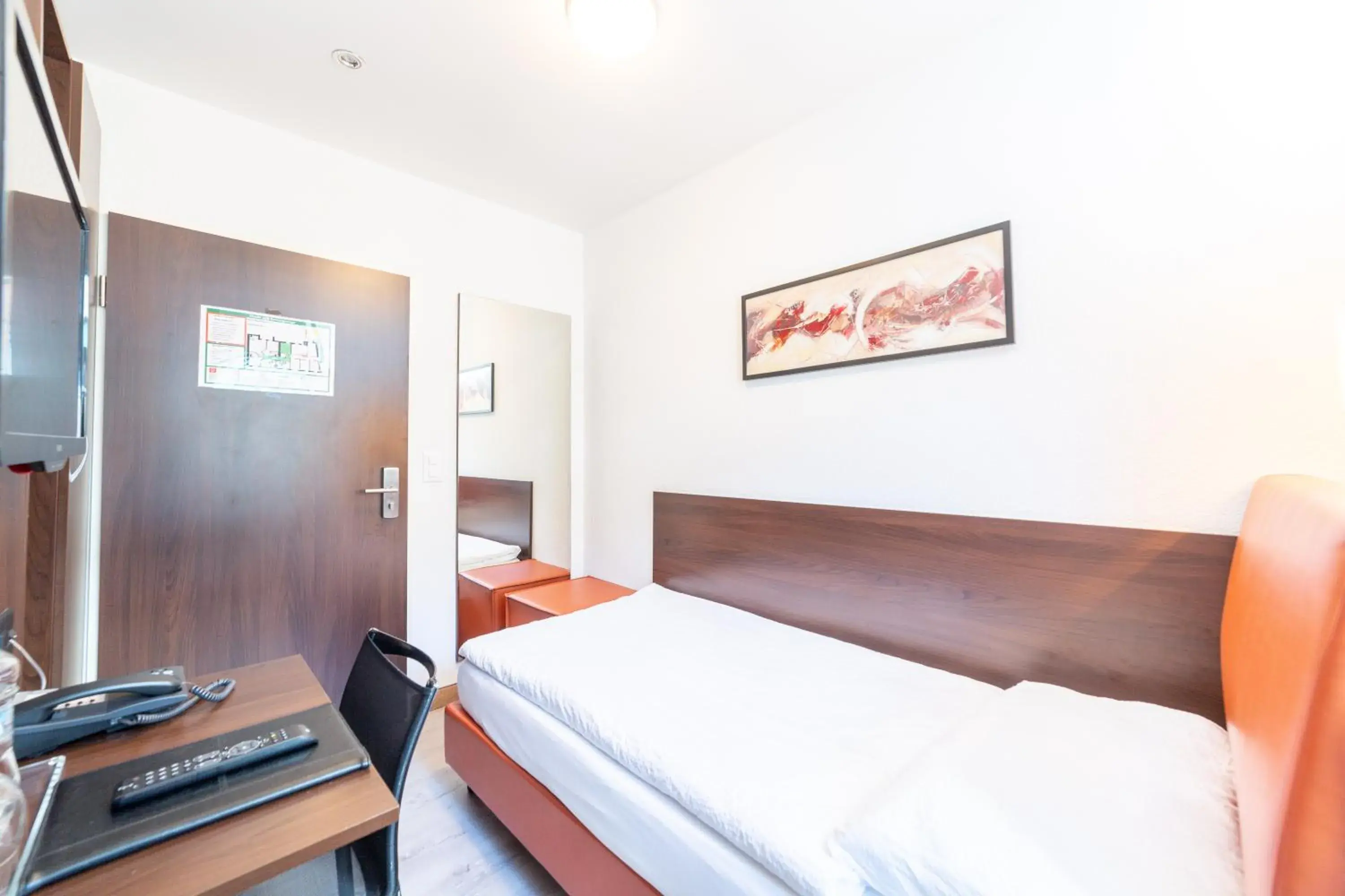 Bed in Hotel Rheinfelderhof Bed in Hotel Rheinfelderhof