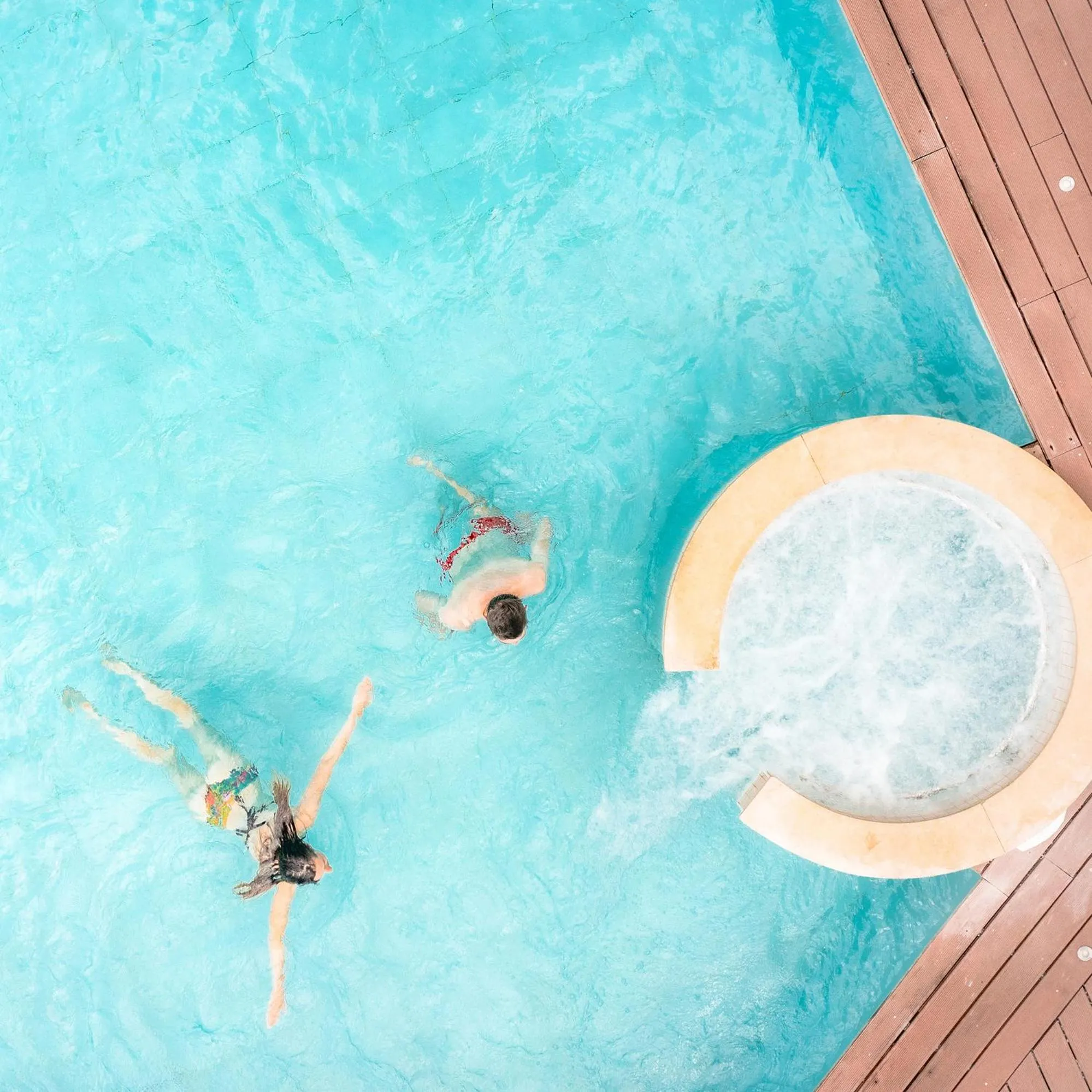 Pool view in Résidence Les Sources des Alpes