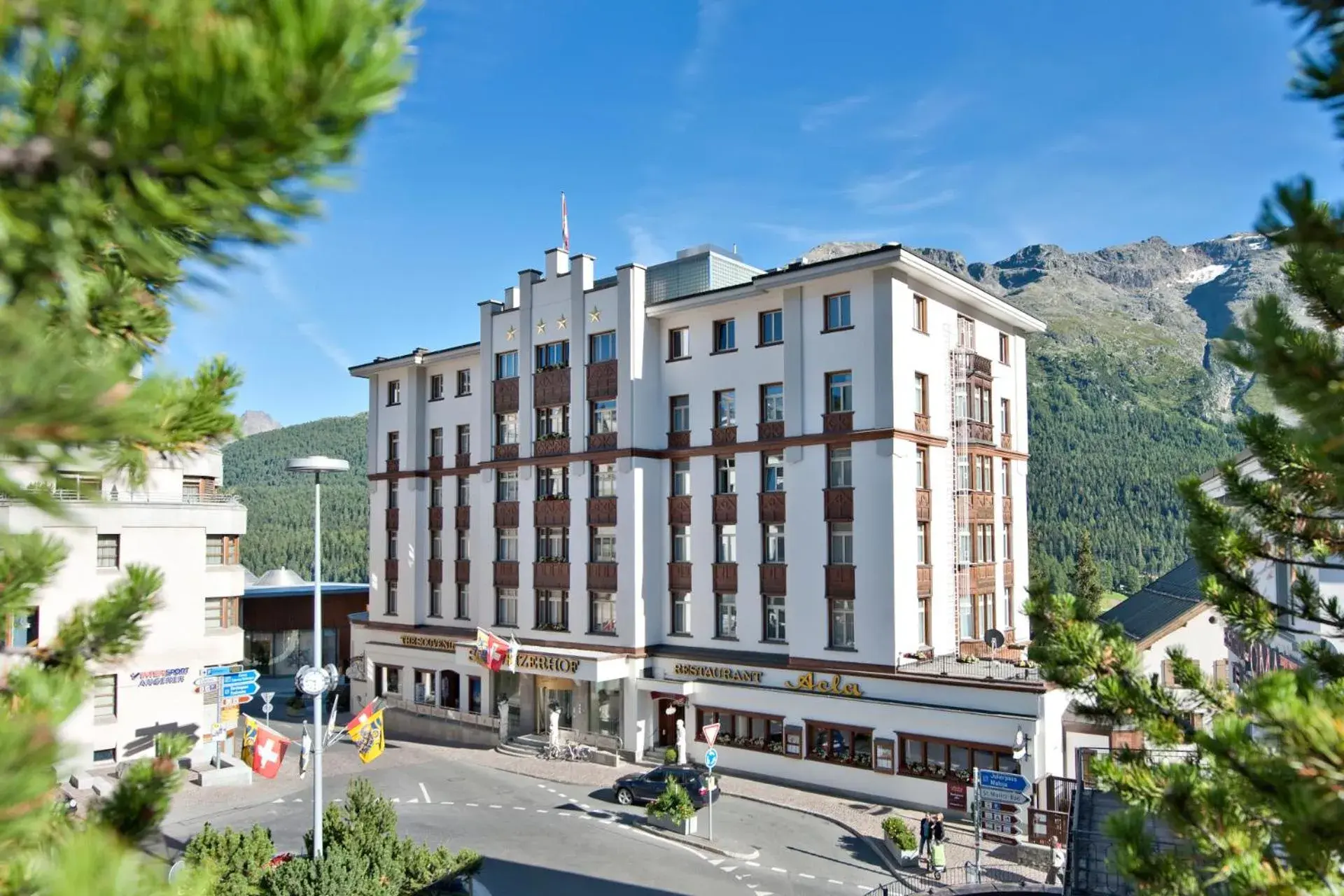 Property building in Hotel Schweizerhof St. Moritz Property building in Hotel Schweizerhof St. Moritz