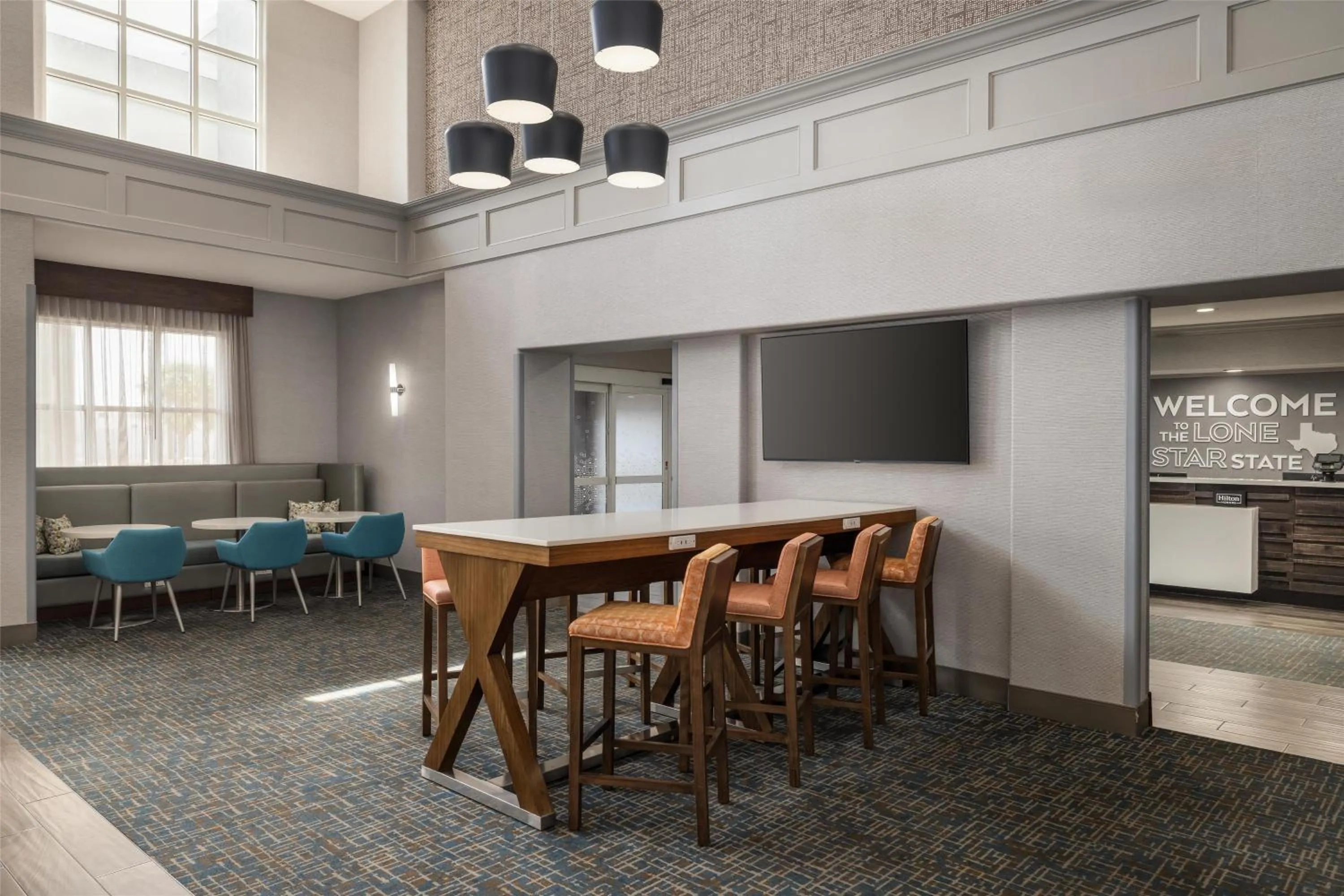 Lobby or reception in Hampton Inn & Suites Galveston