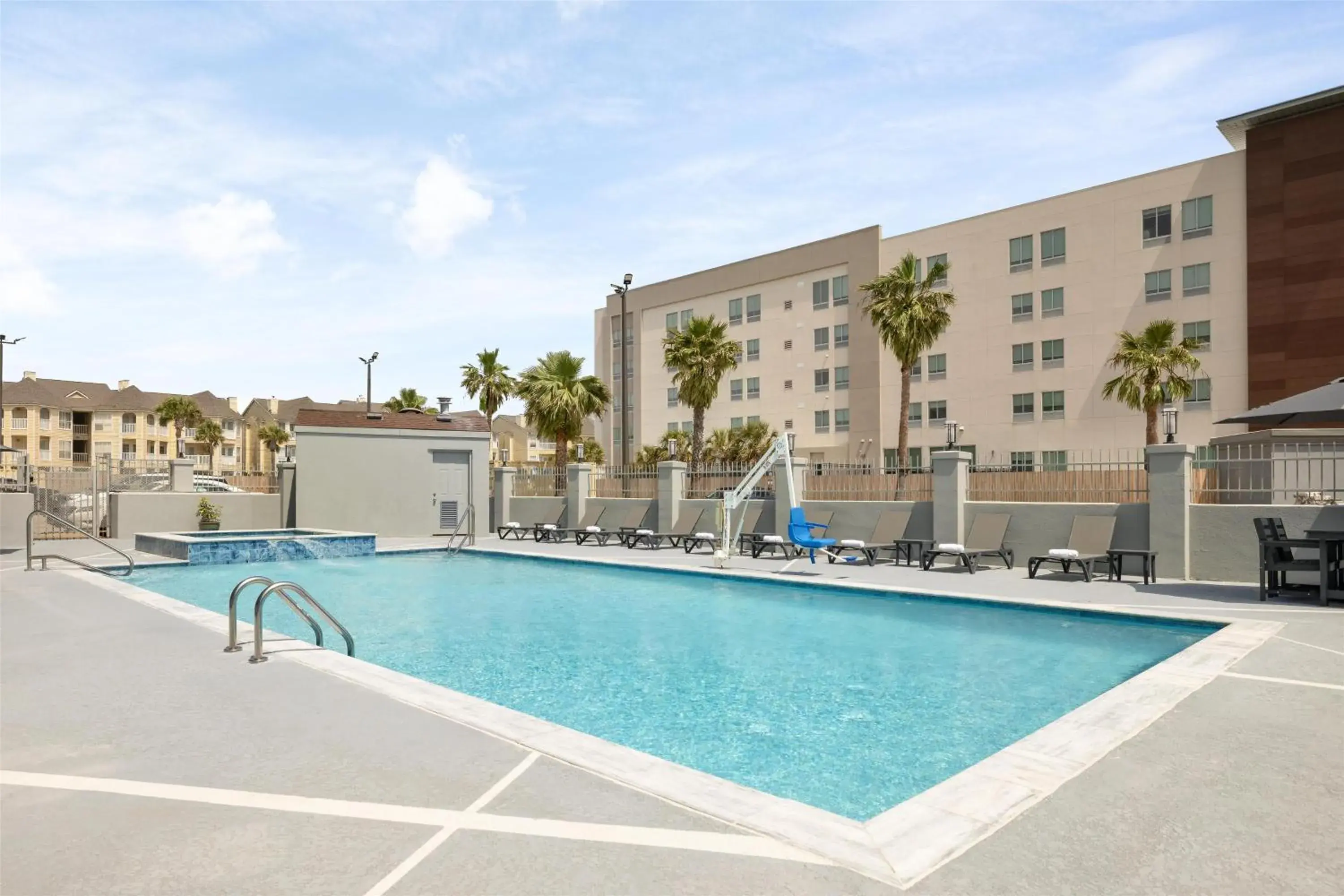 Pool view in Hampton Inn & Suites Galveston Pool view in Hampton Inn & Suites Galveston