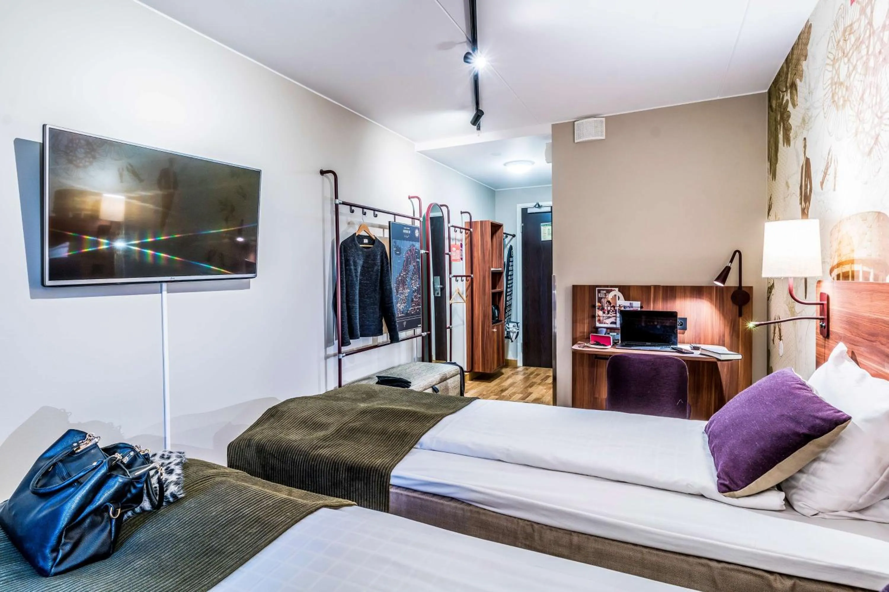 Bedroom, Bed in Scandic Skärholmen