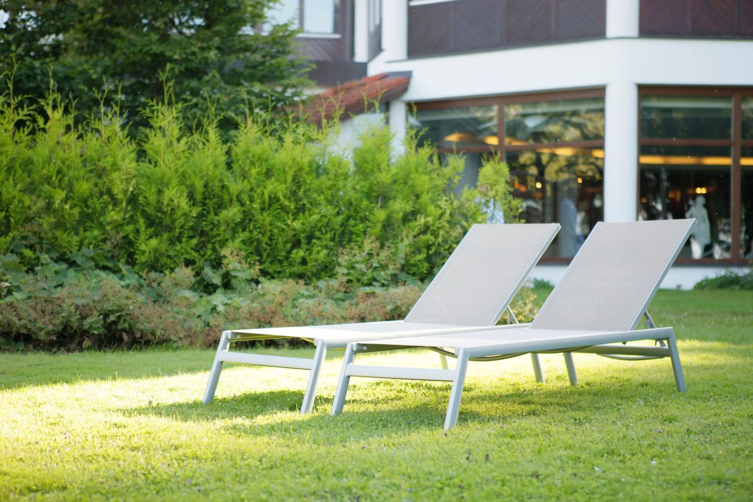 Garden view in allgäu resort
