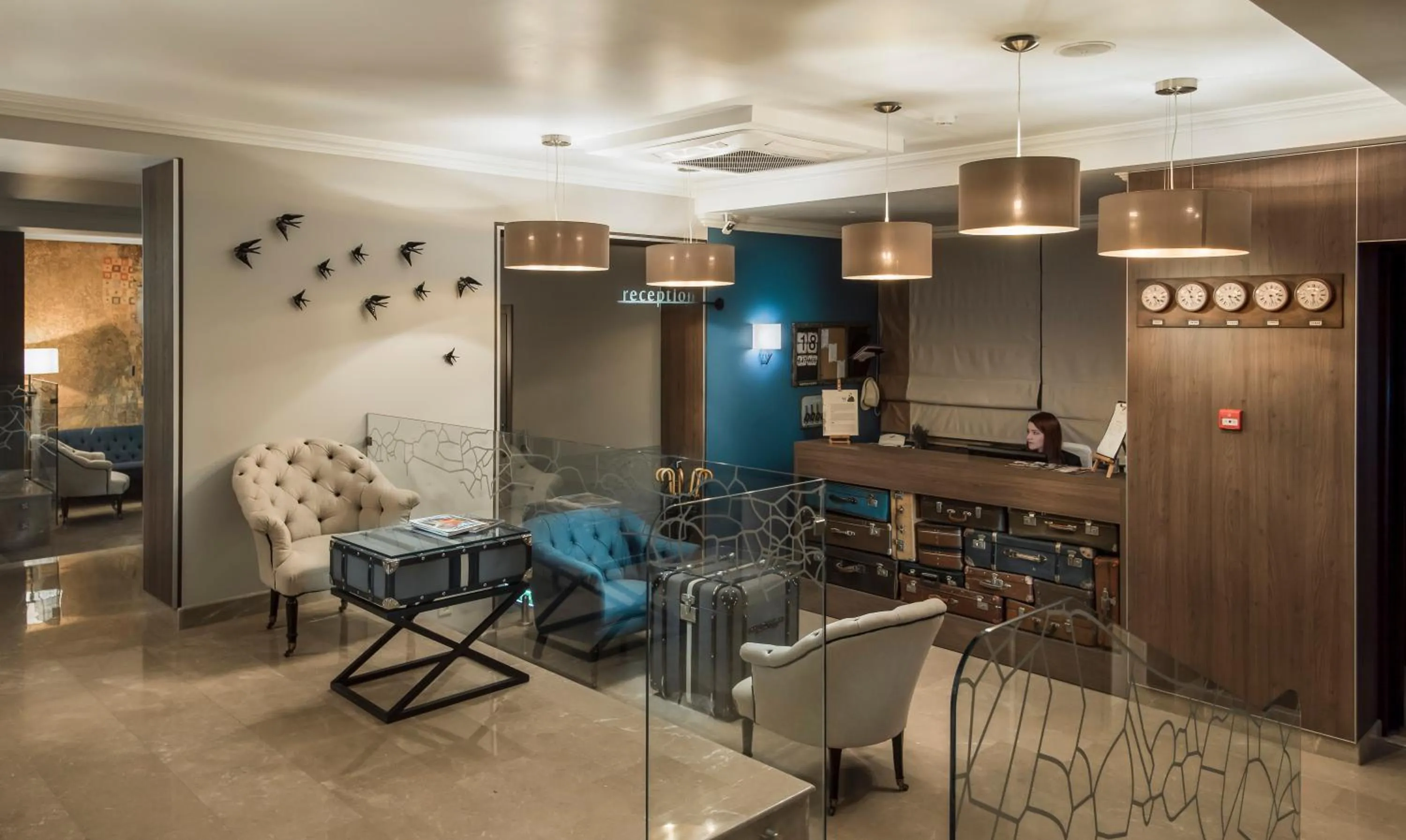 Lobby or reception in ZENTRUM Hotel