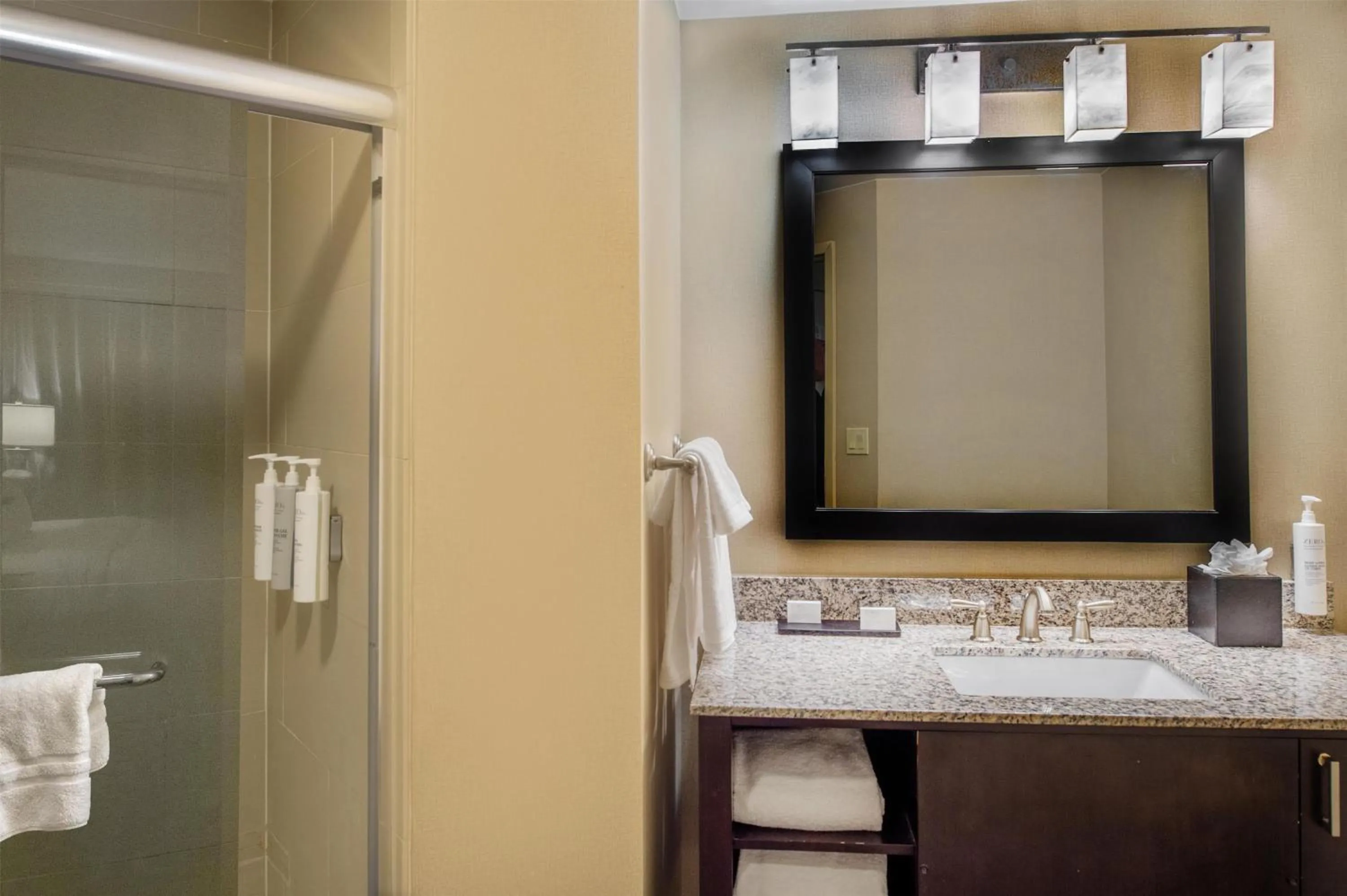 Bathroom in Embassy Suites by Hilton St Louis Airport