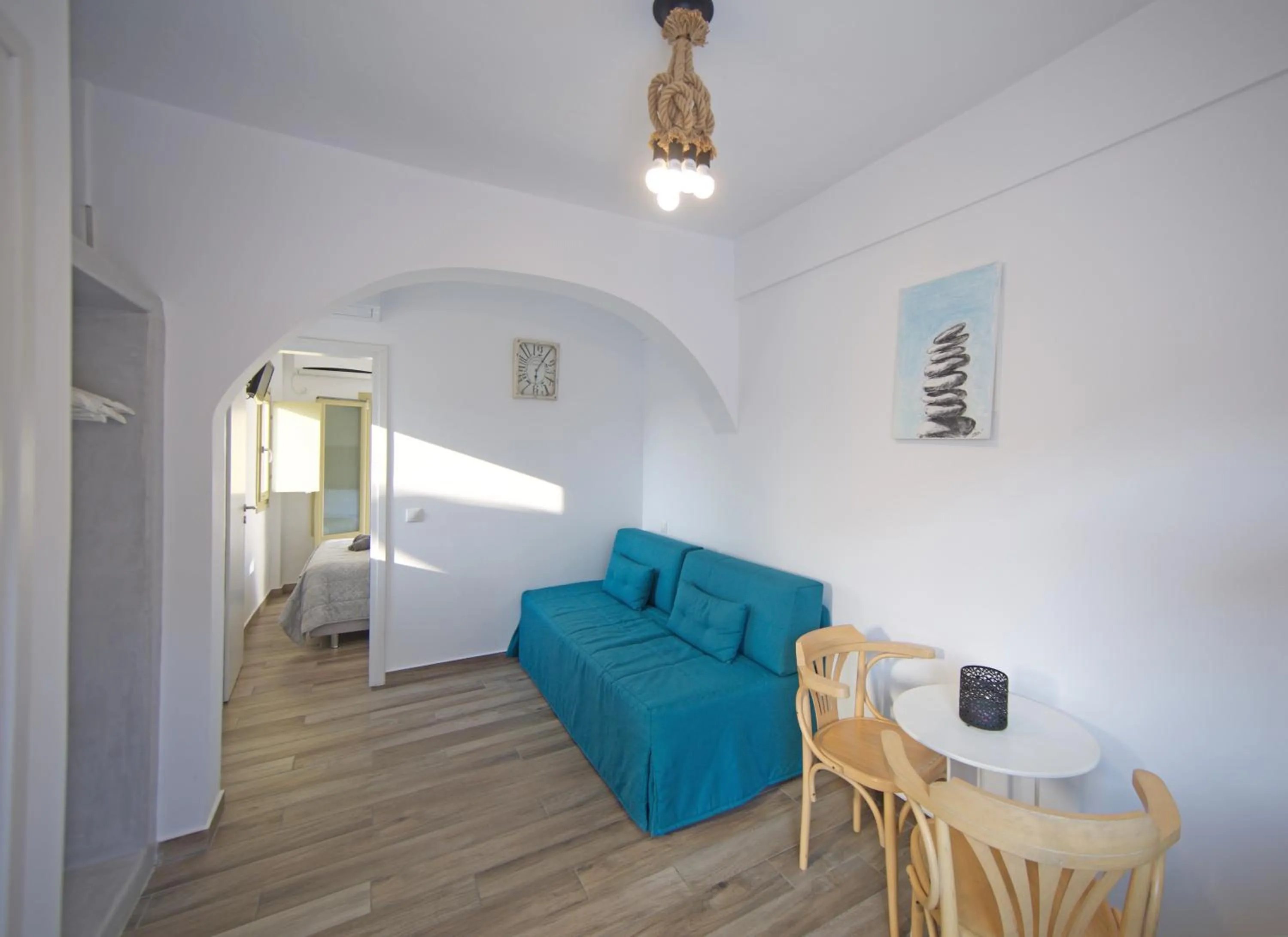 Seating area in Diasino Apartments and Car Rental