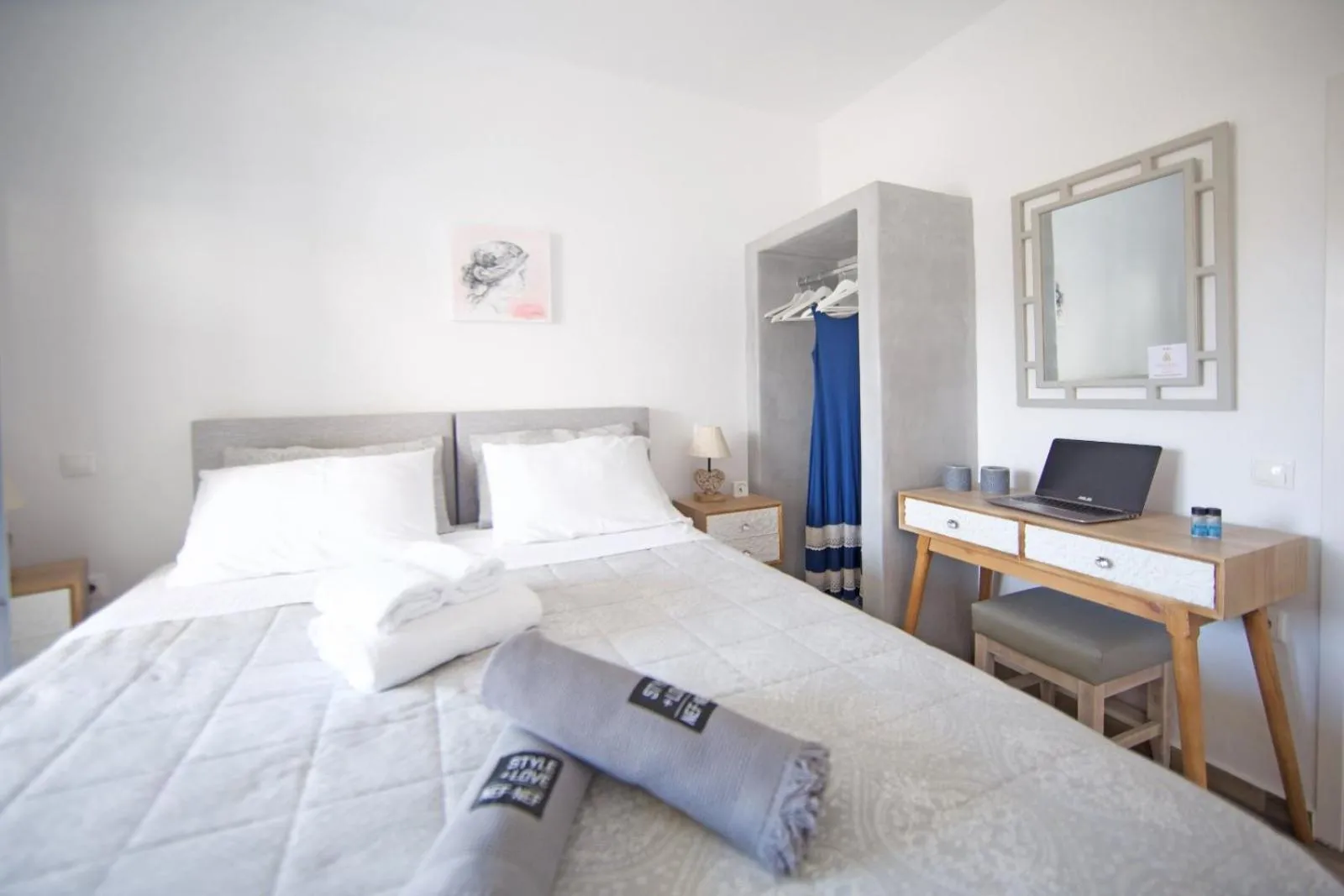 Bedroom, Bed in Diasino Apartments and Car Rental
