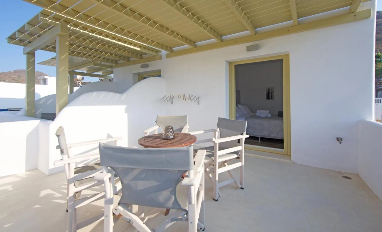 Balcony/Terrace in Diasino Apartments and Car Rental