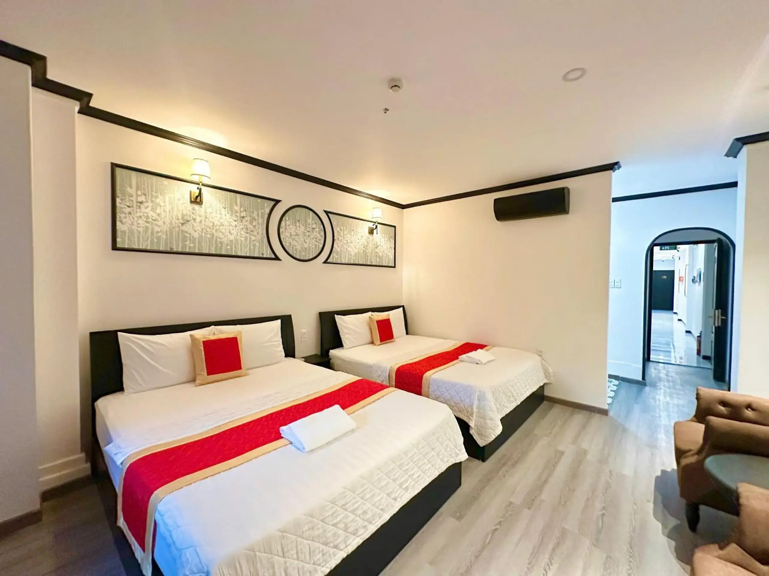 Bed in Phu Gia Hotel 193 Nguyen Thai Hoc Bed in Phu Gia Hotel 193 Nguyen Thai Hoc