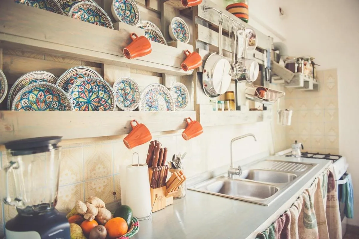 Kitchen or kitchenette in Nomad B&B