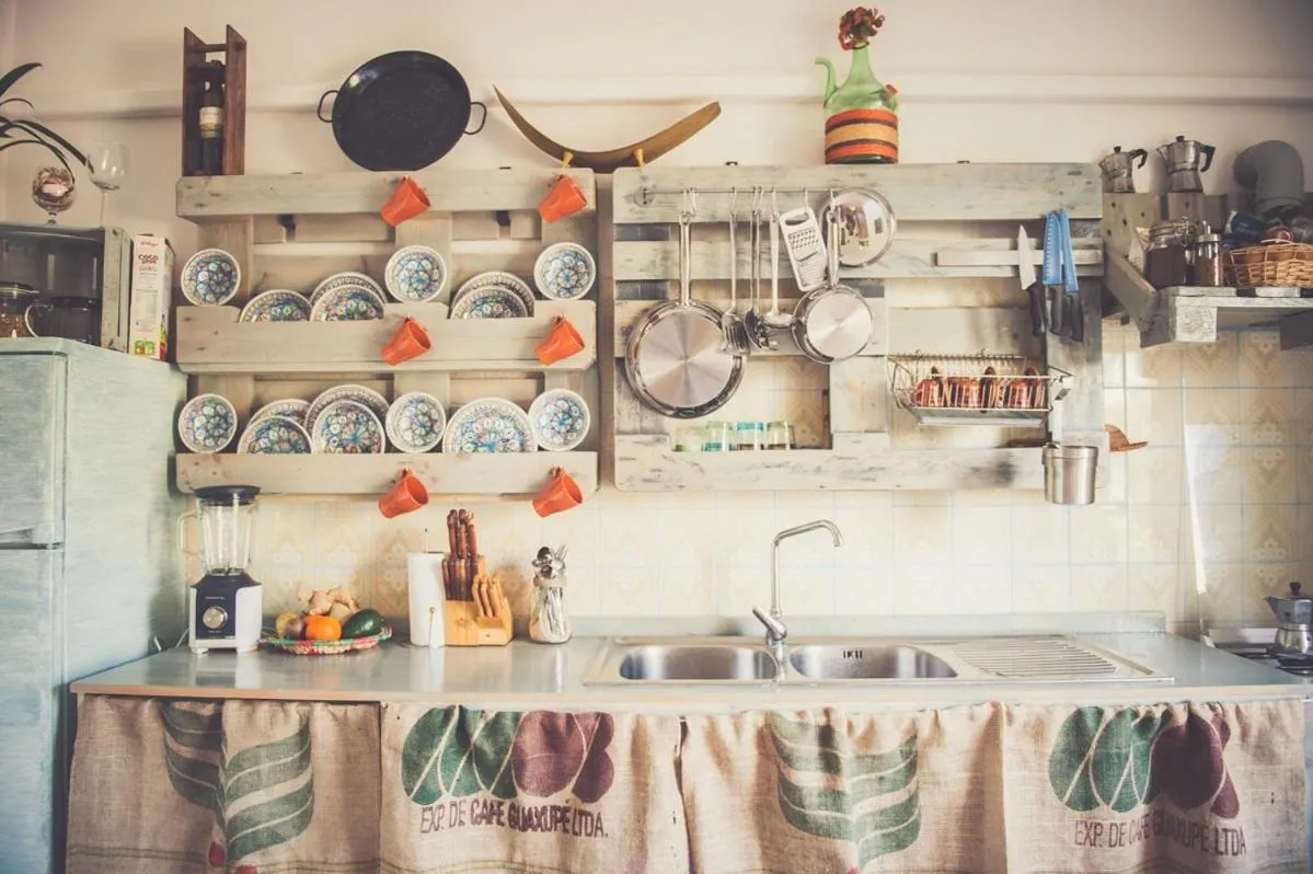 Kitchen or kitchenette in Nomad B&B