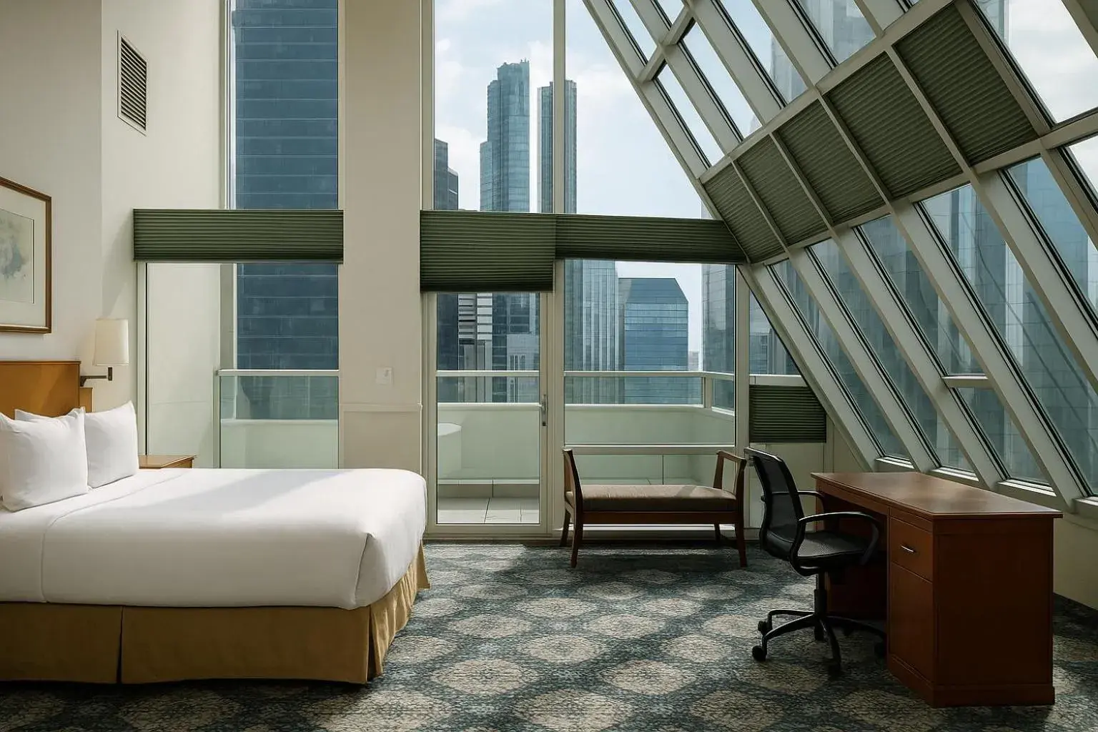 Photo of the whole room, Bed in LIC Manhattan View Hotel Photo of the whole room, Bed in LIC Manhattan View Hotel