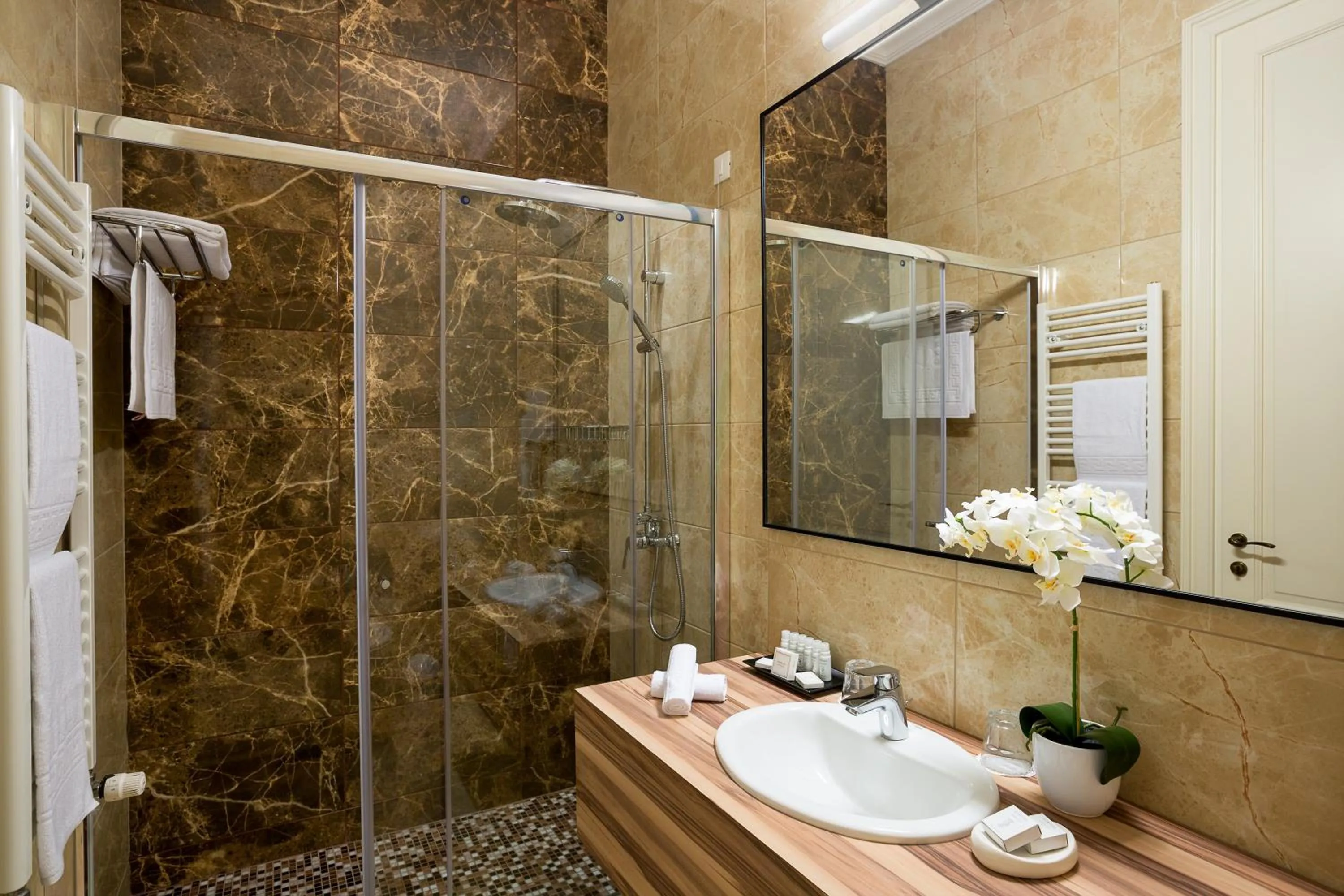 Shower in Hotel Saint Germain