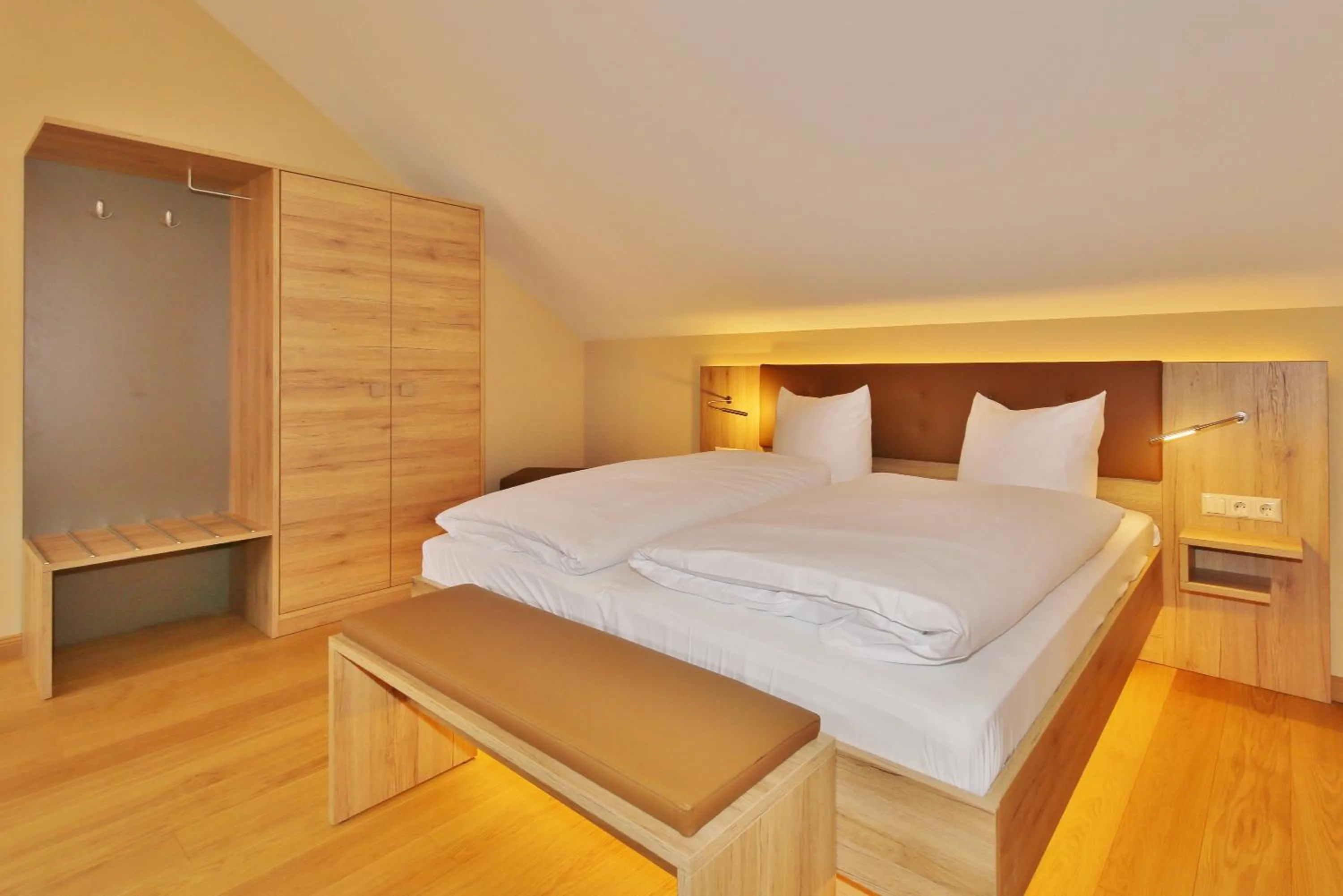 Bed in Hotel Theophano