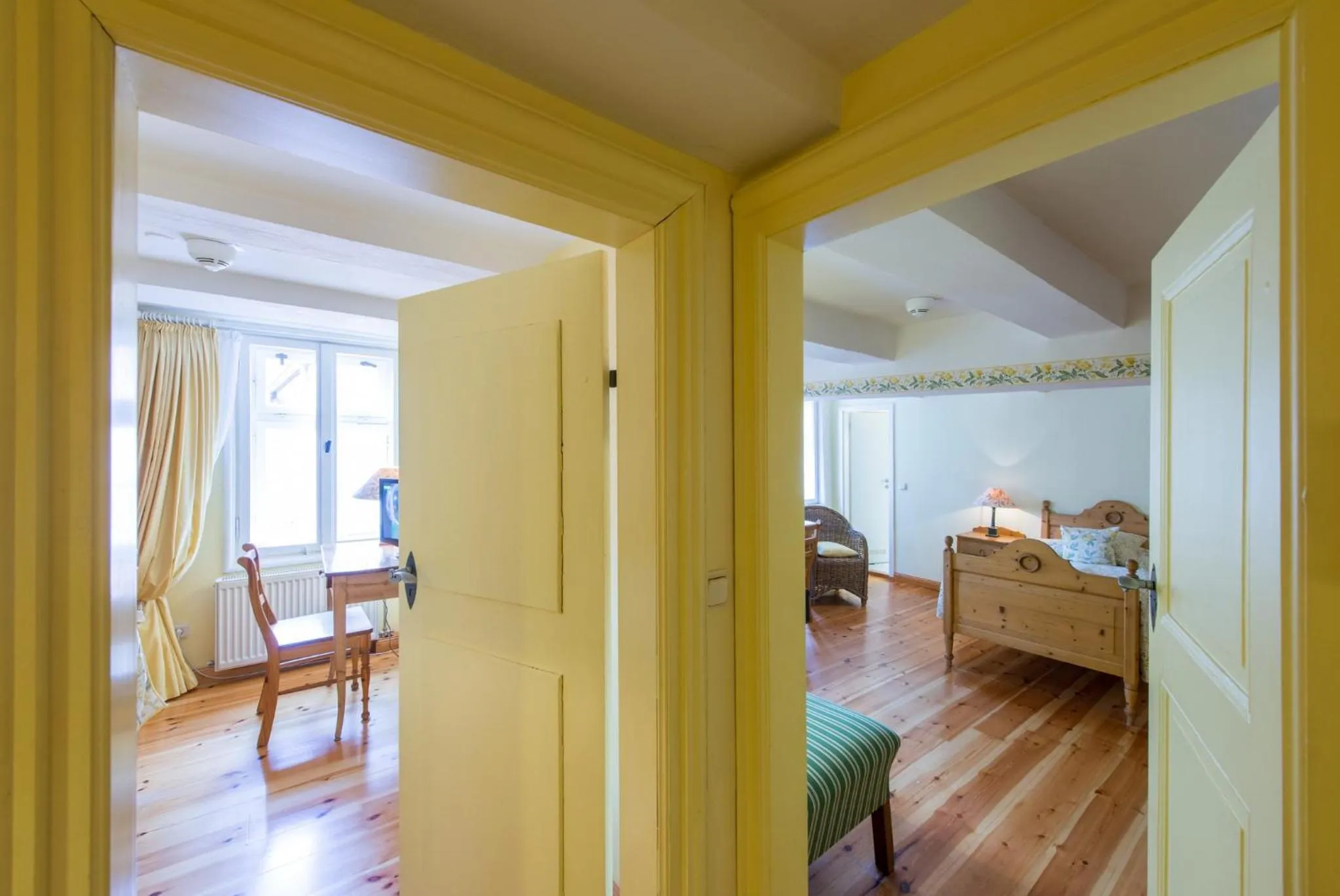 Decorative detail, Bed in Hotel Theophano