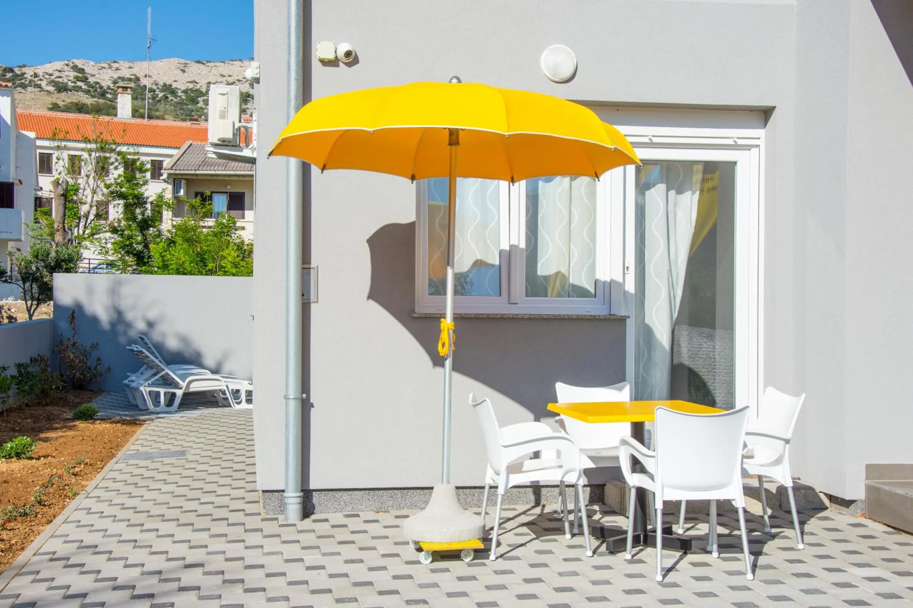 Balcony/Terrace in Apartment Villa Franci Pag with heating and open all year