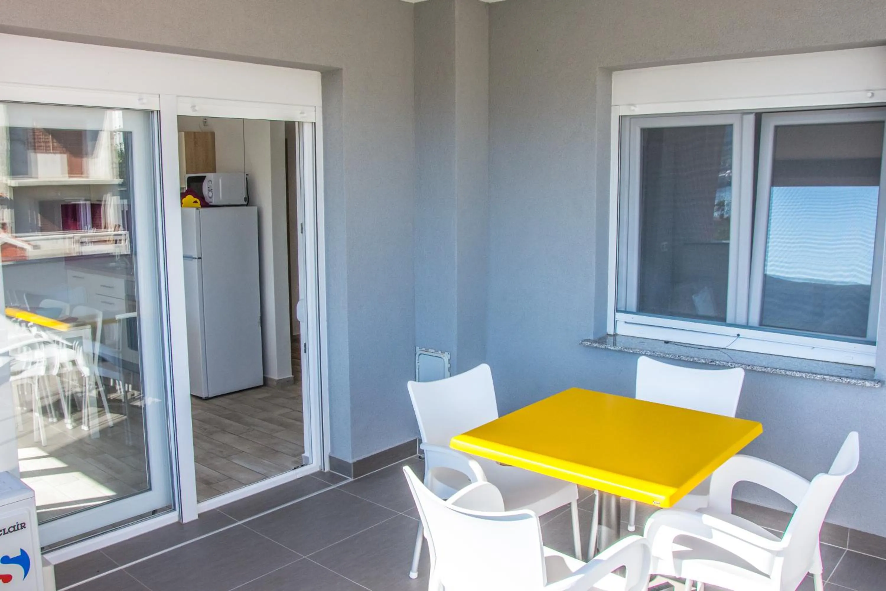 Balcony/Terrace in Apartment Villa Franci Pag with heating and open all year