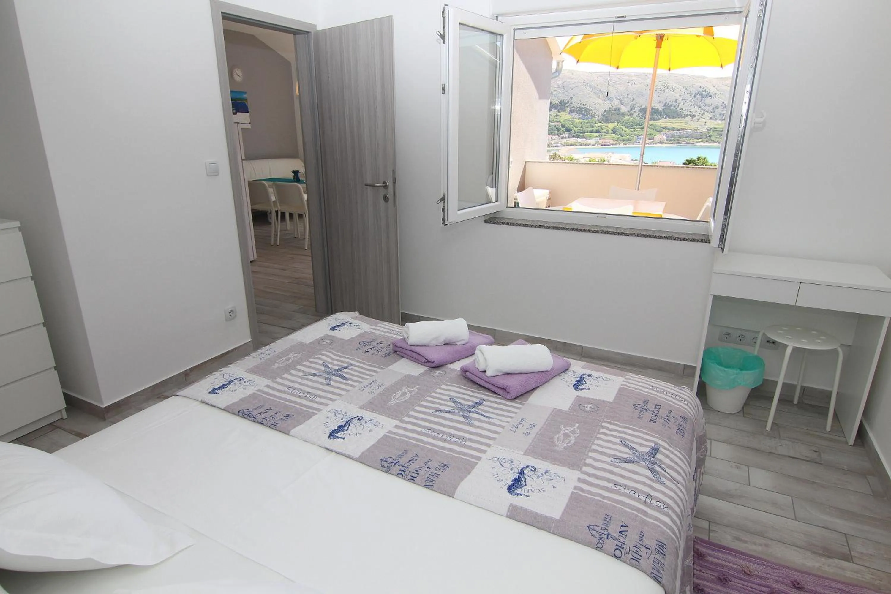 Bedroom, Bed in Apartment Villa Franci Pag with heating and open all year