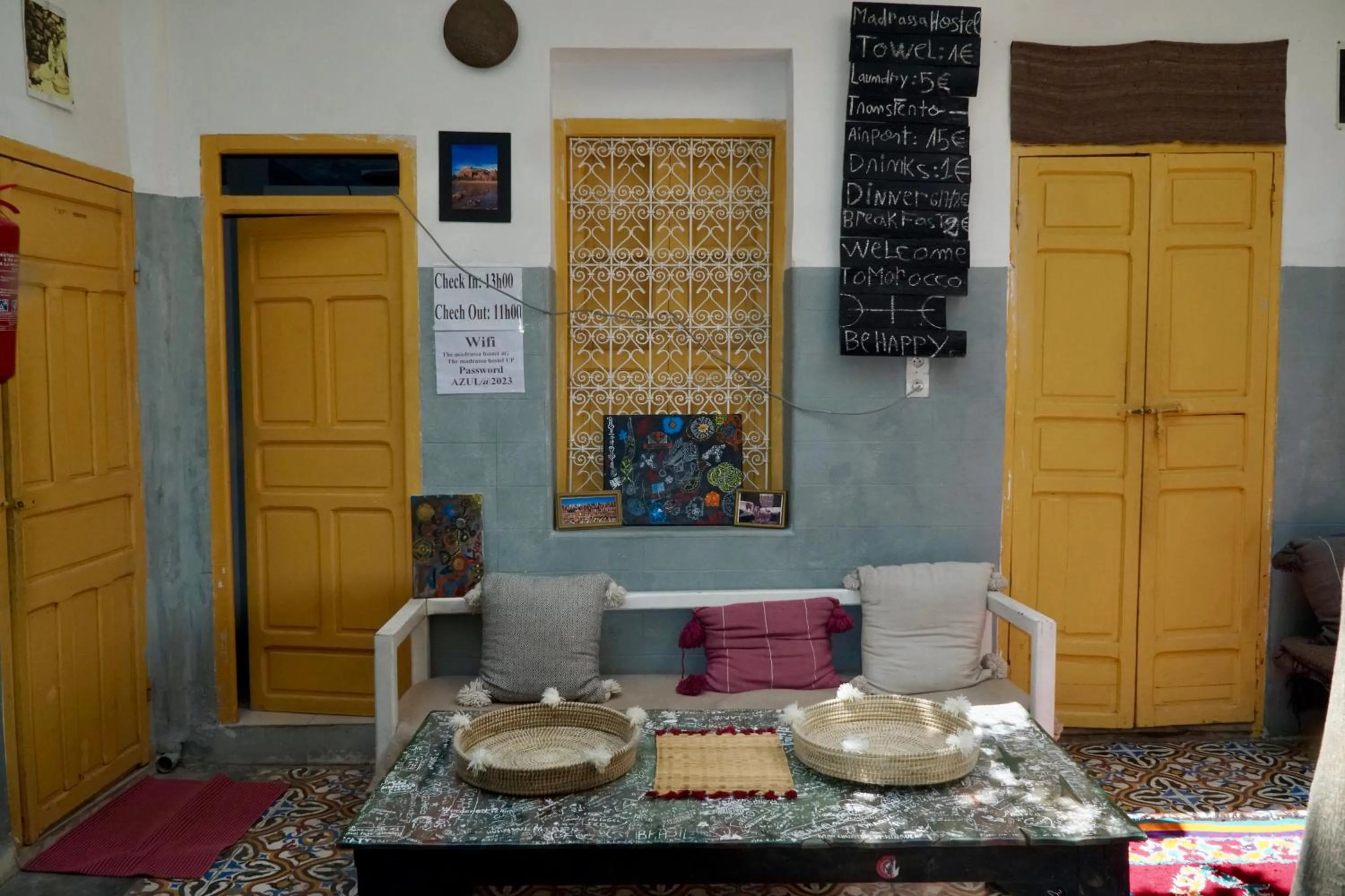 Living room in The Madrassa Hostel
