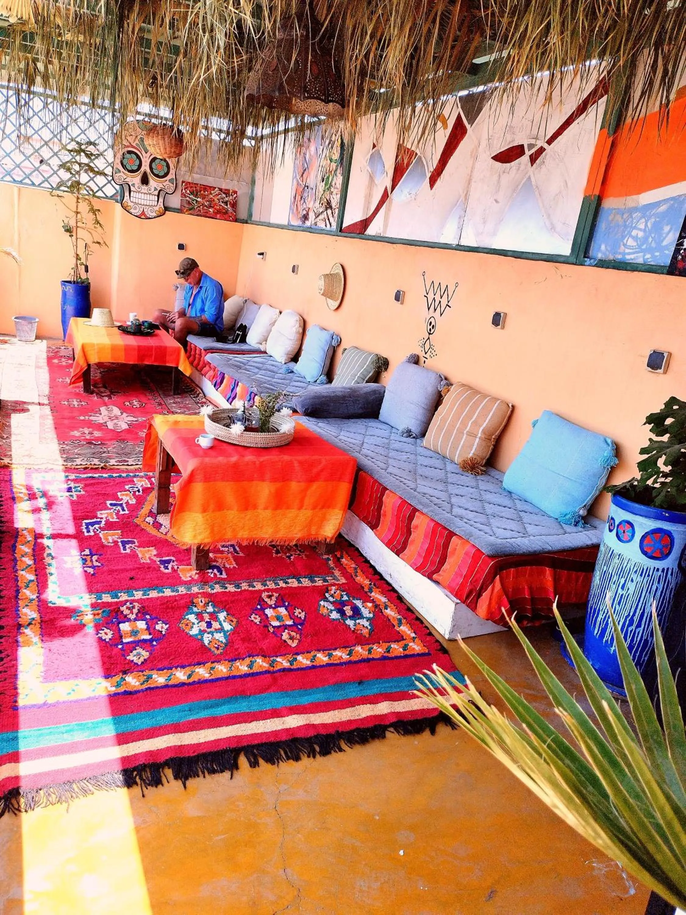 Patio in The Madrassa Hostel