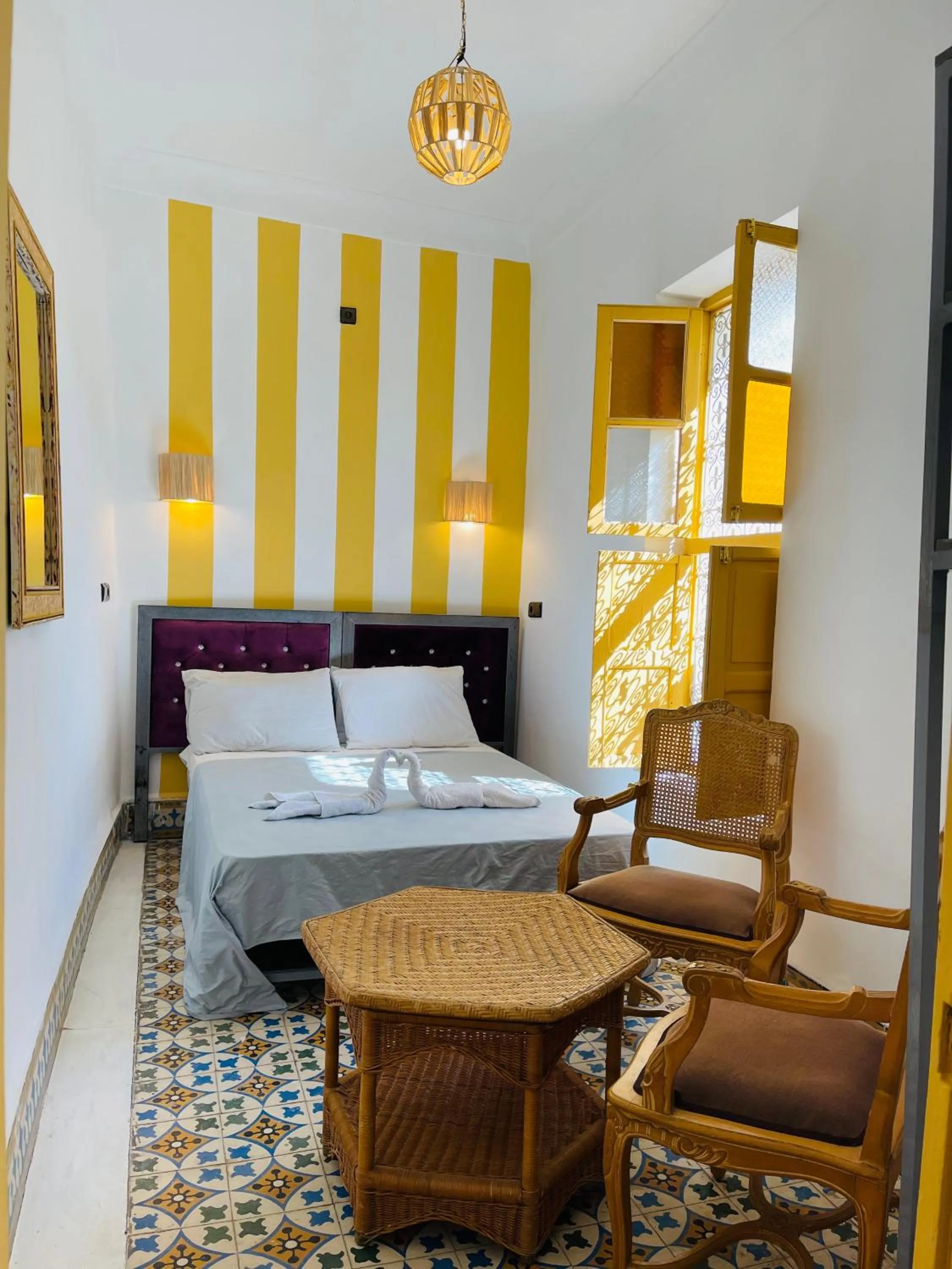 Living room, Bed in The Madrassa Hostel