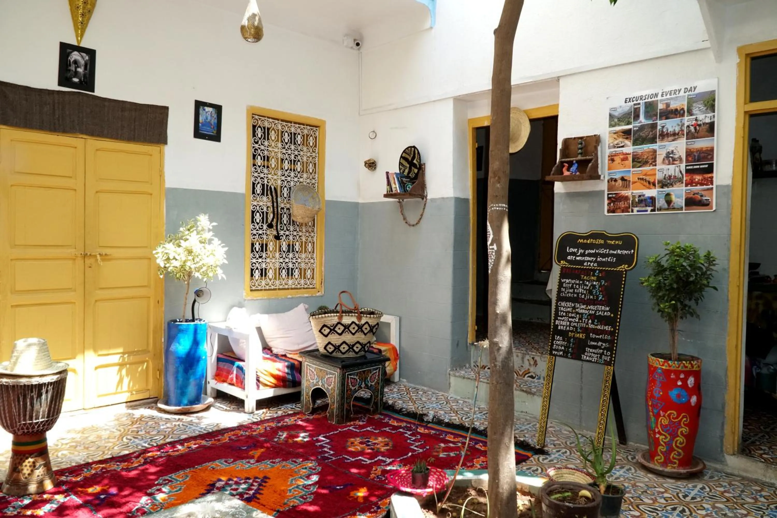Living room in The Madrassa Hostel