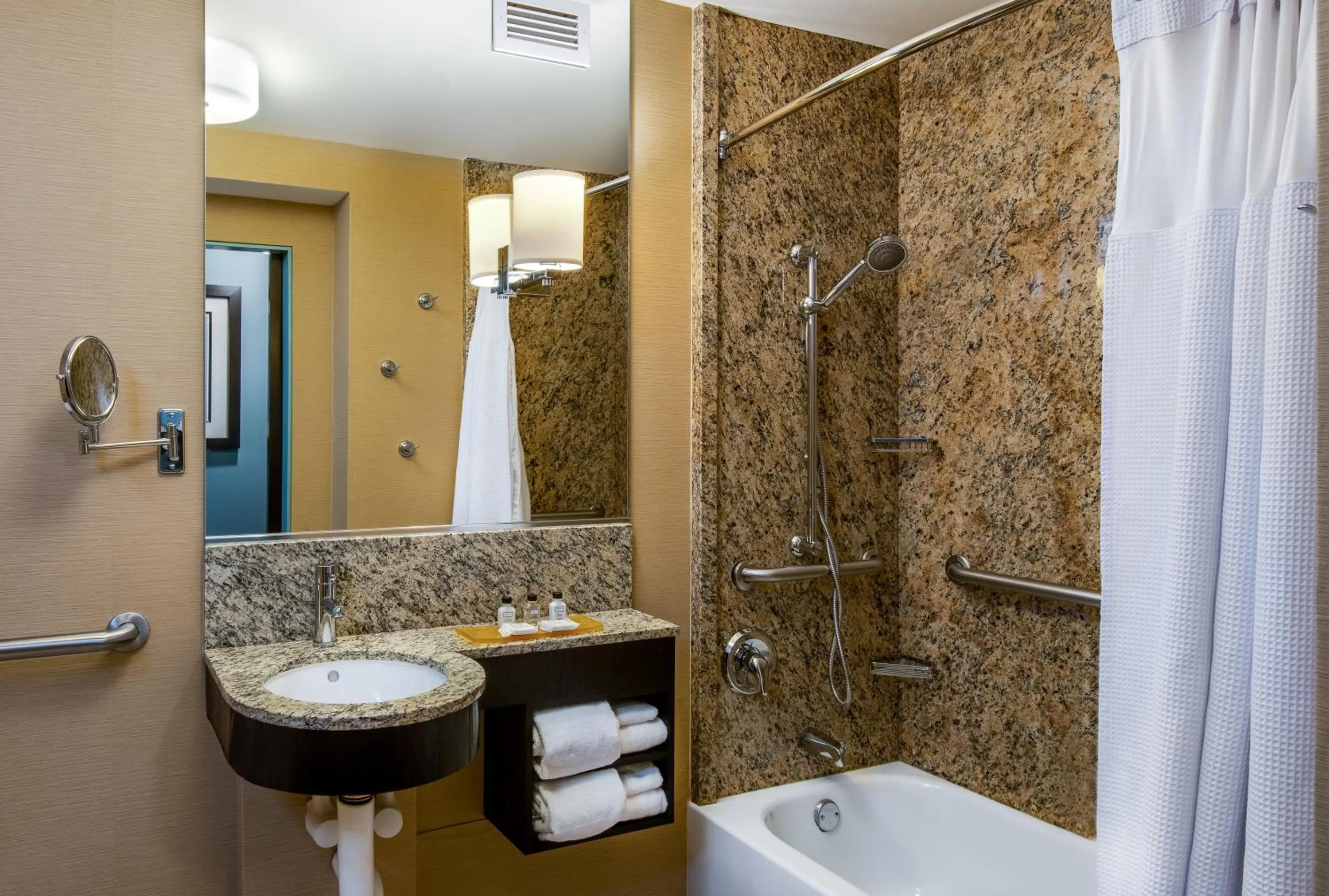 Bathroom in Crowne Plaza Chicago O'Hare Hotel & Conference Center by IHG