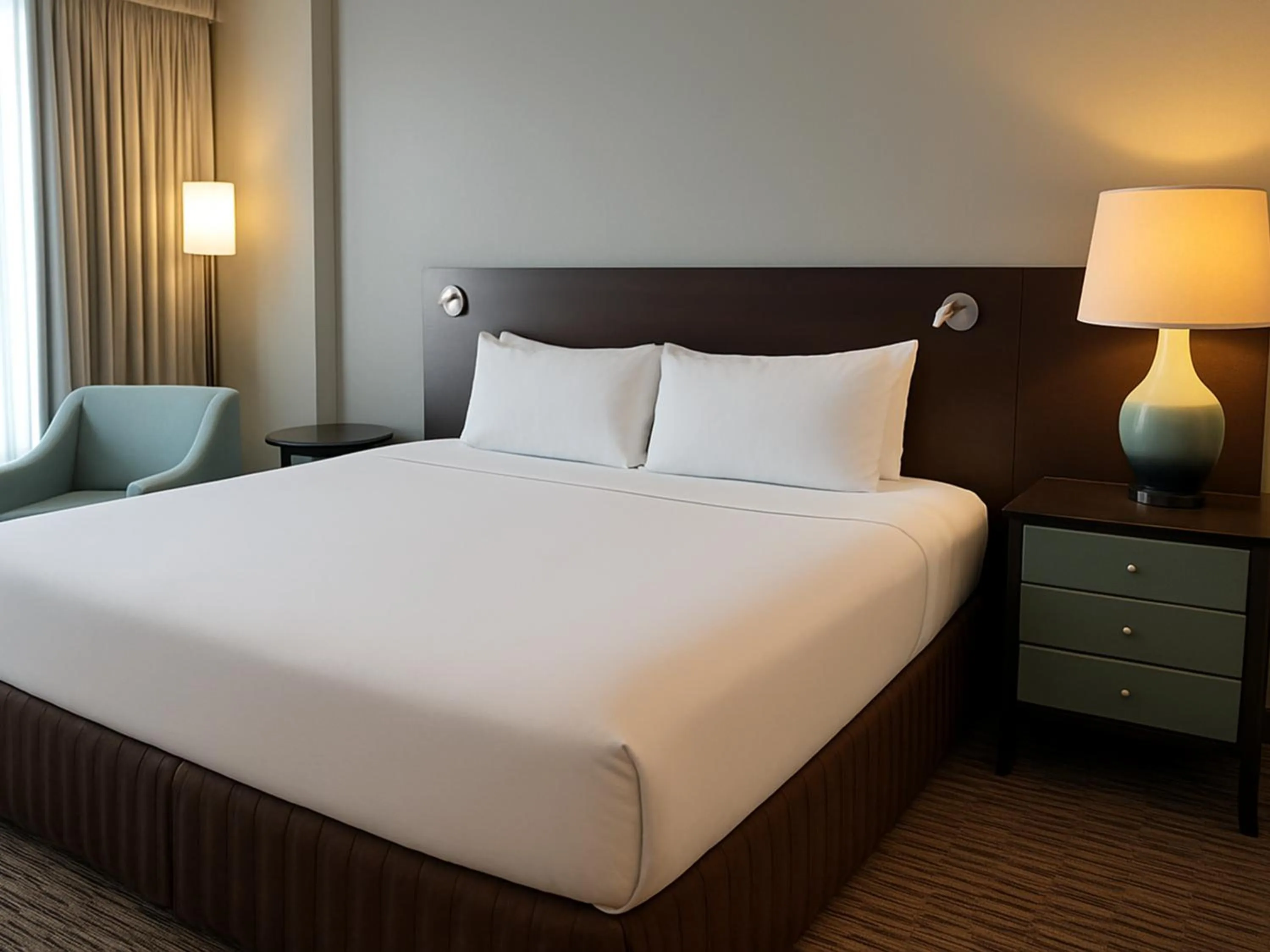 Bed in Crowne Plaza Chicago O'Hare Hotel & Conference Center by IHG