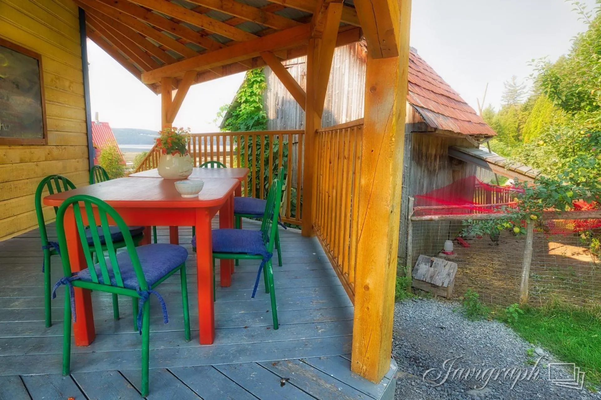 View (from property/room) in La vieille ferme, Écogîte