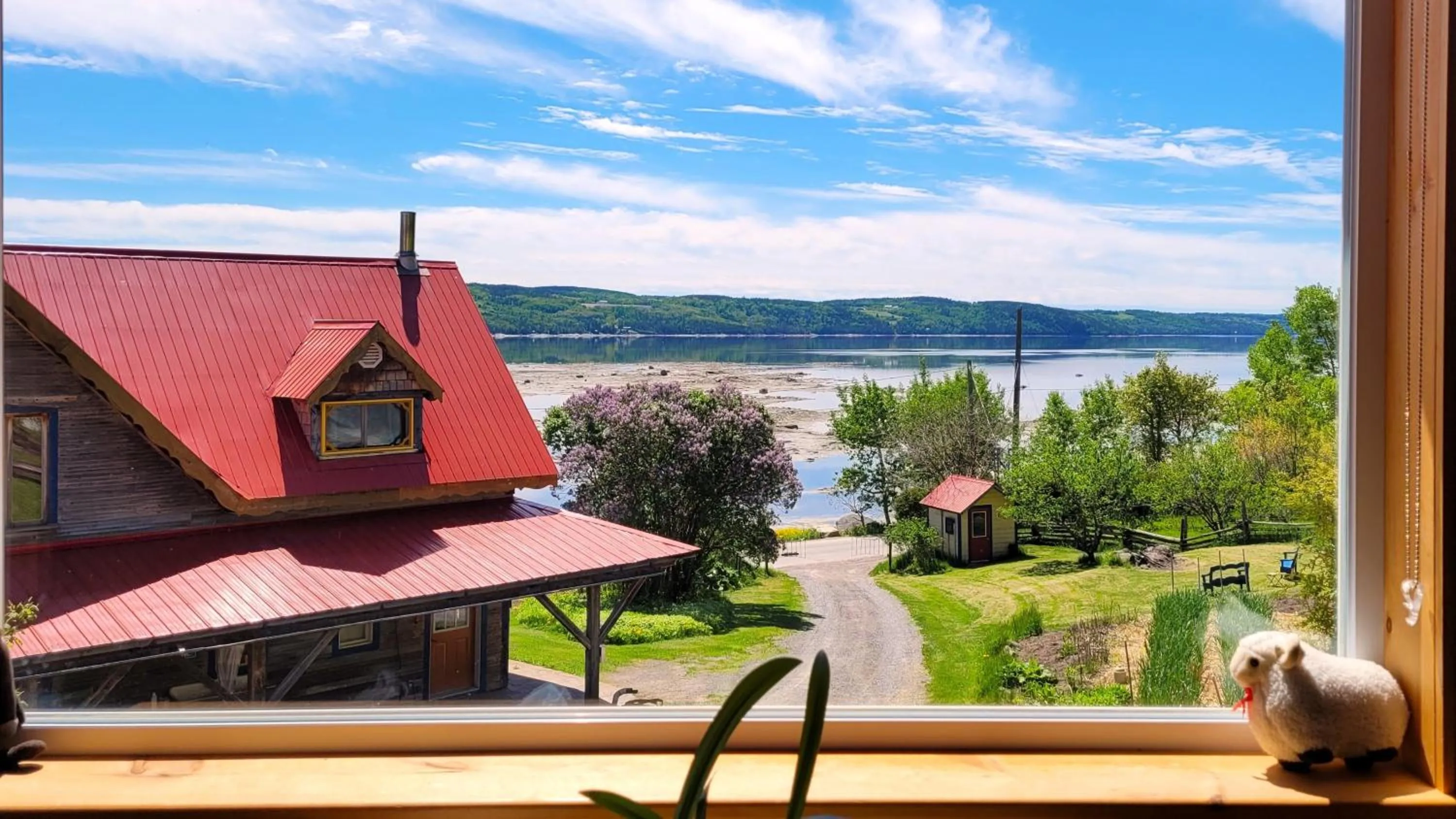 View (from property/room) in La vieille ferme, Écogîte