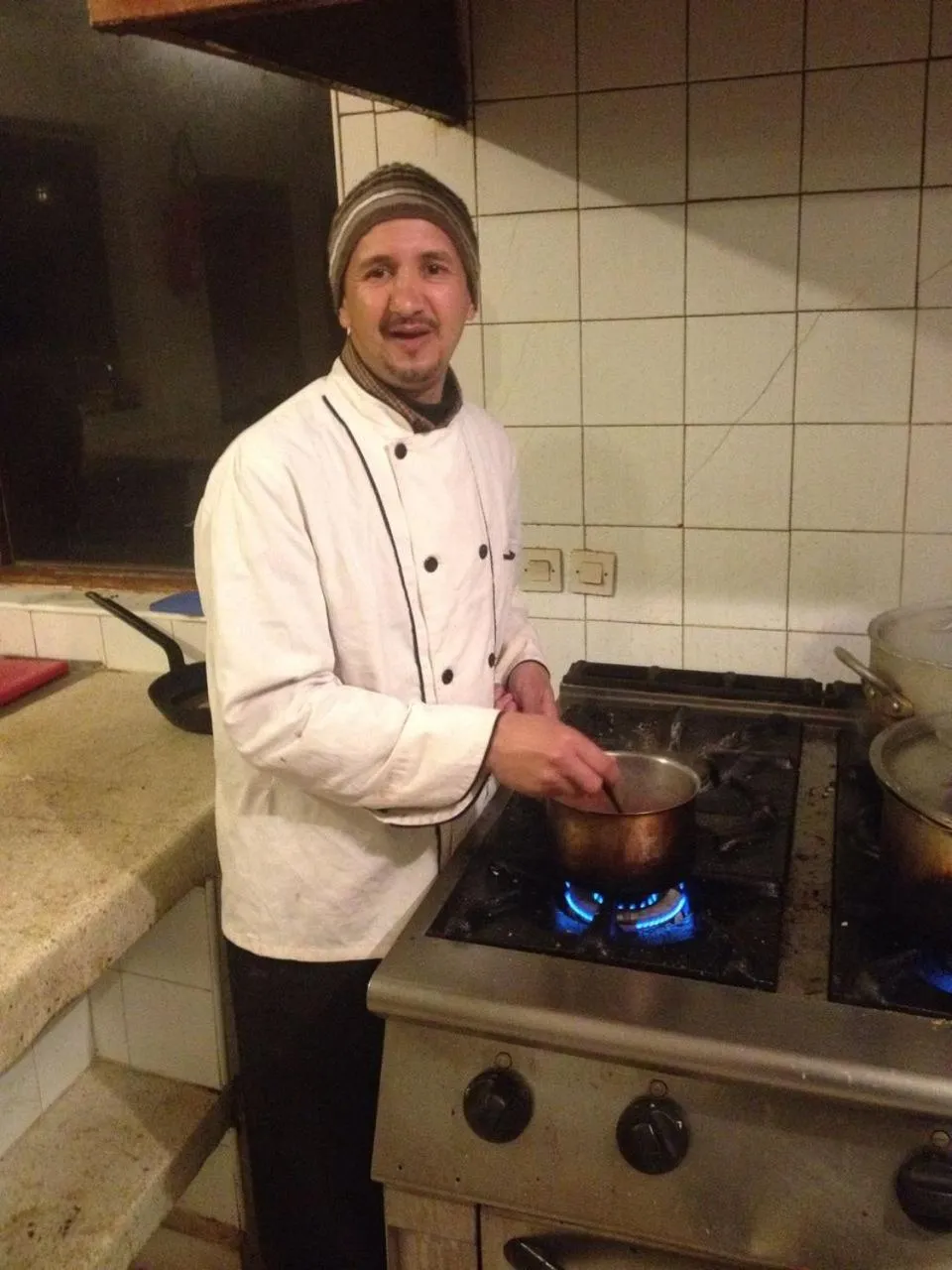 Communal kitchen in Riad Diwane