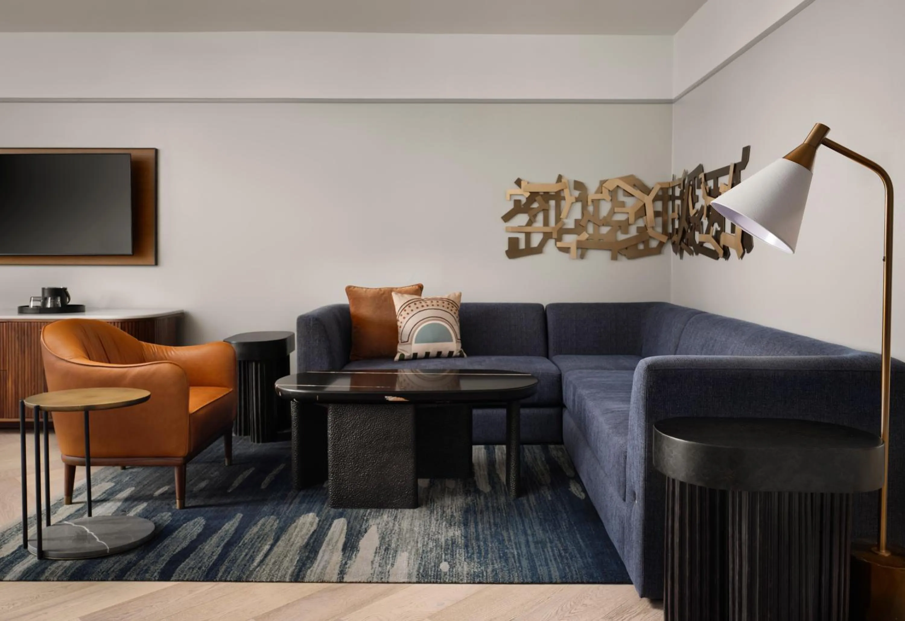 Living room in The Union Station Nashville Yards, Autograph Collection