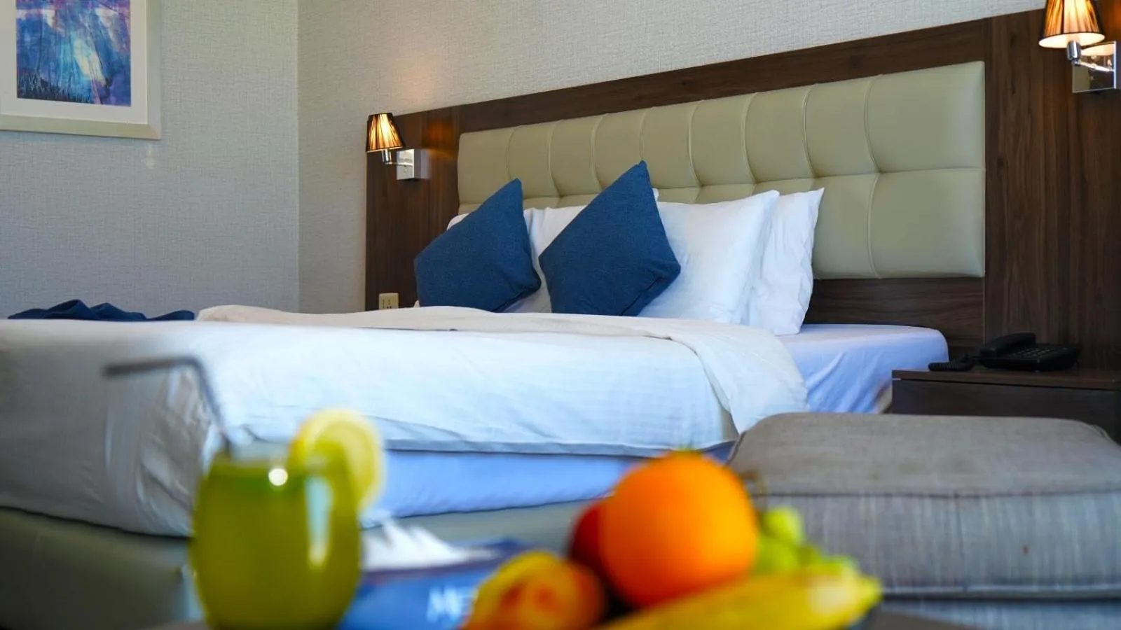 Bed in MENA Tyche Hotel Amman