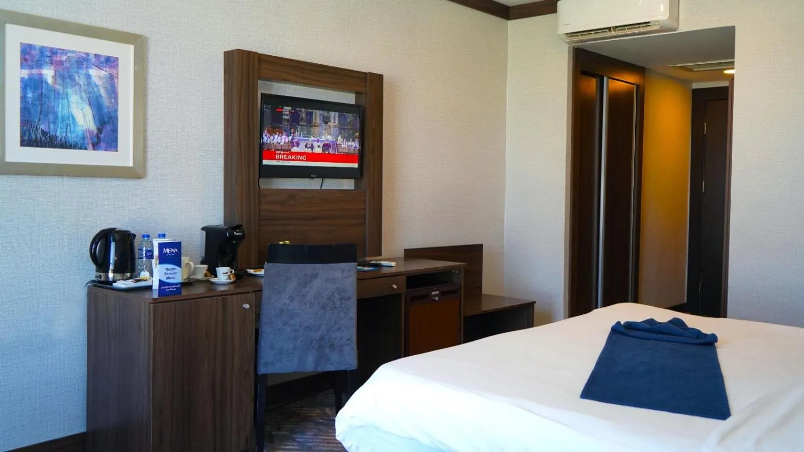 Bed in MENA Tyche Hotel Amman