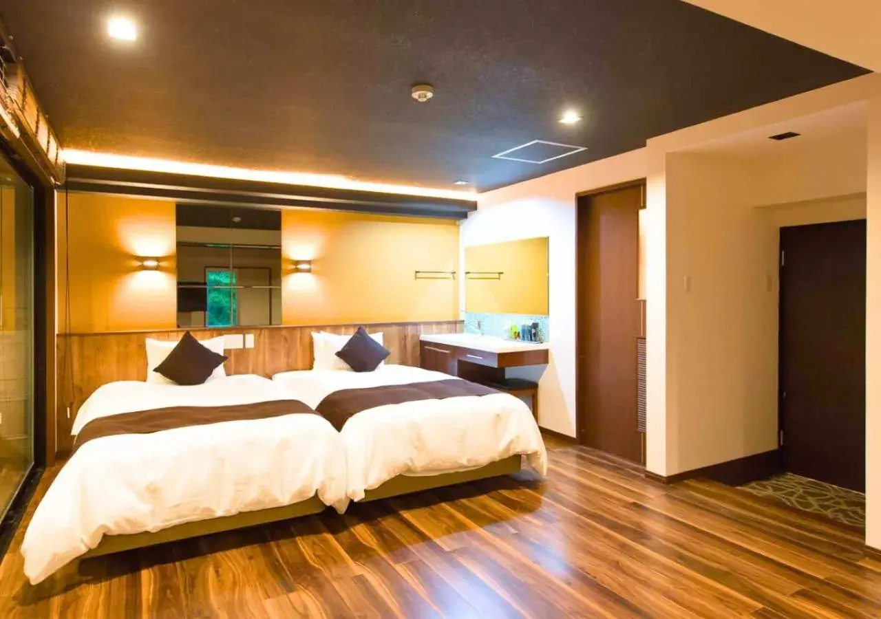 Bed in LiVEMAX RESORT Hakone Sengokuhara Bed in LiVEMAX RESORT Hakone Sengokuhara