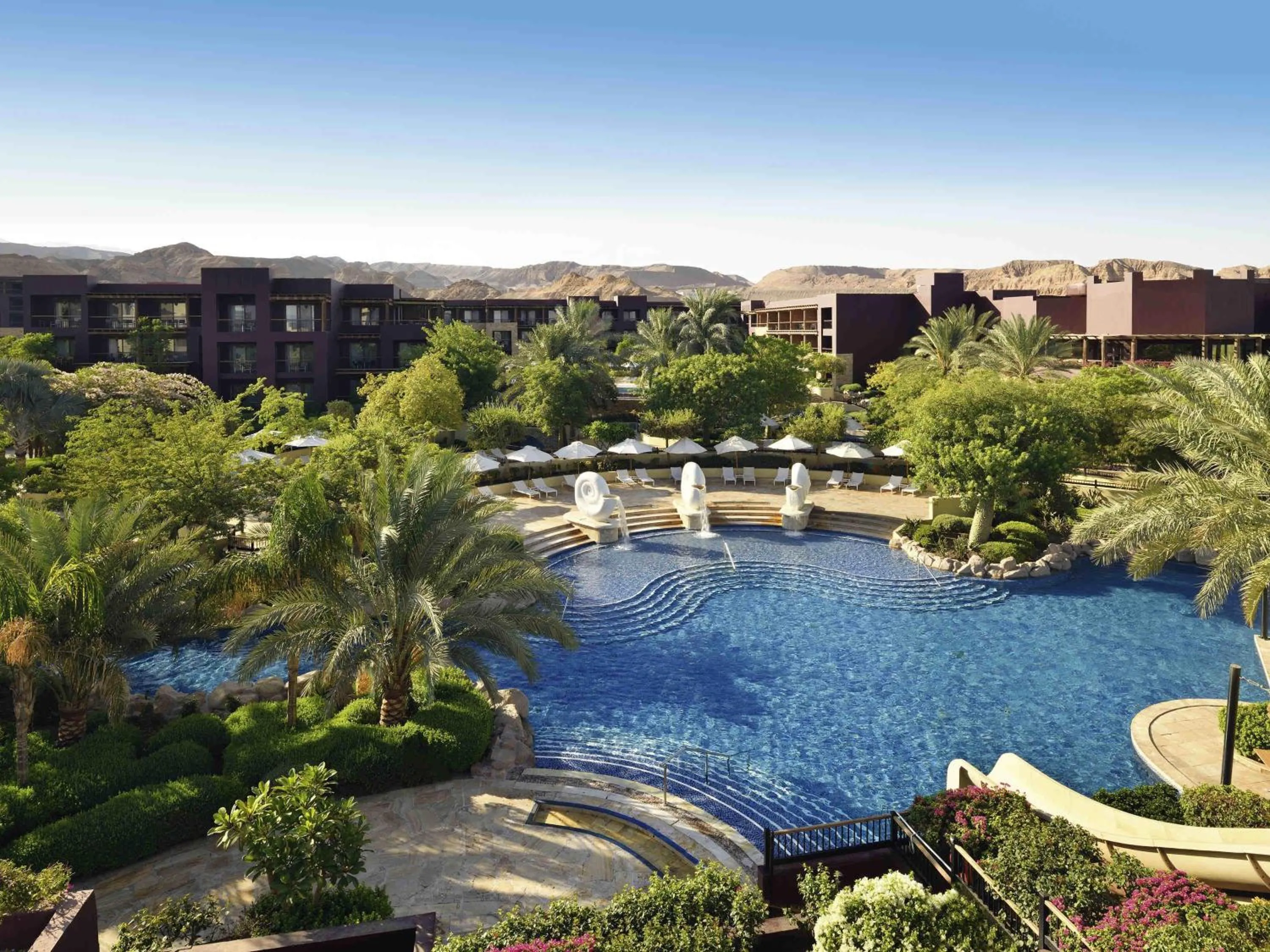 Pool view in Mövenpick Resort & Spa Tala Bay Aqaba