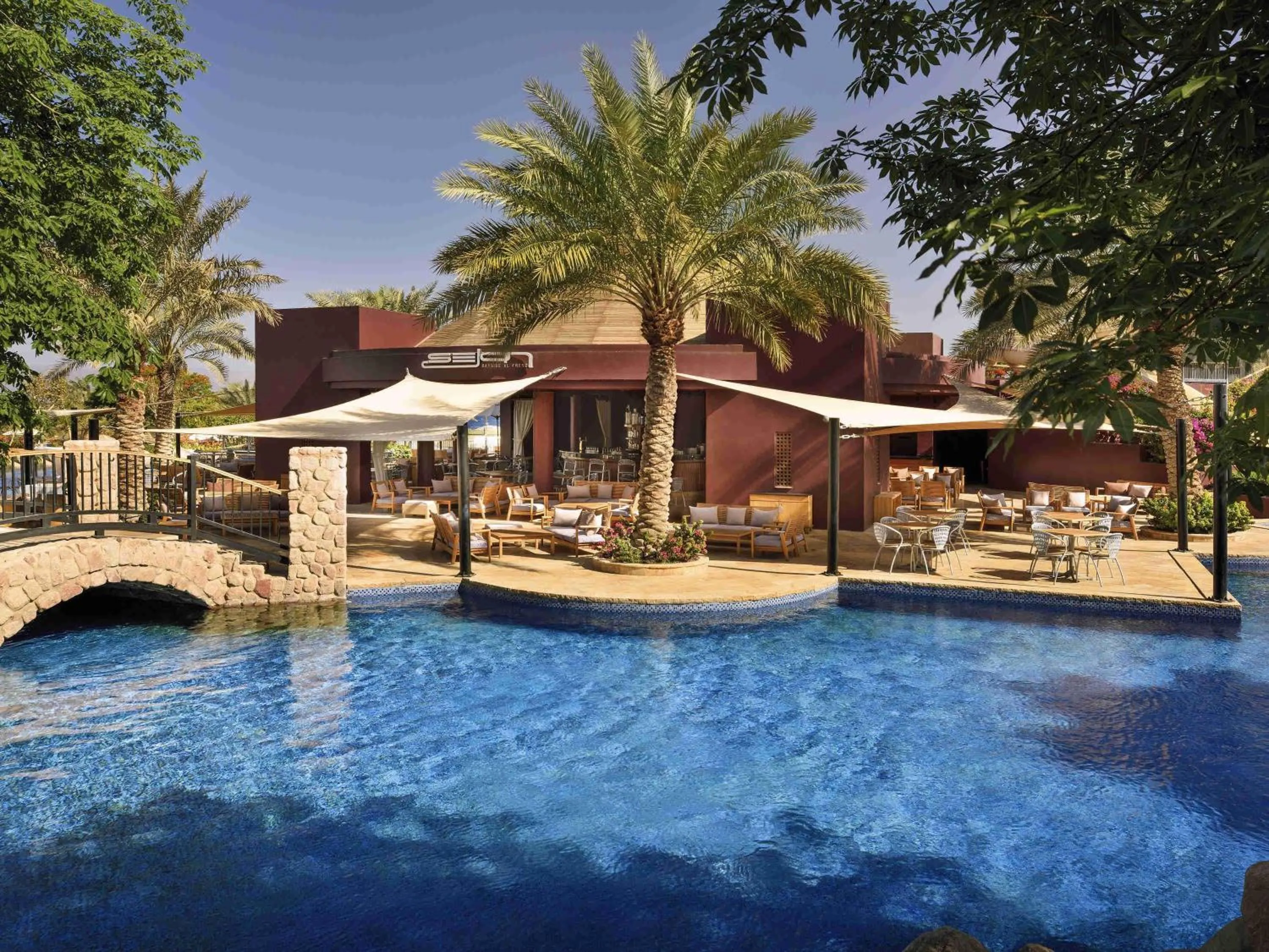 Pool view in Mövenpick Resort & Spa Tala Bay Aqaba