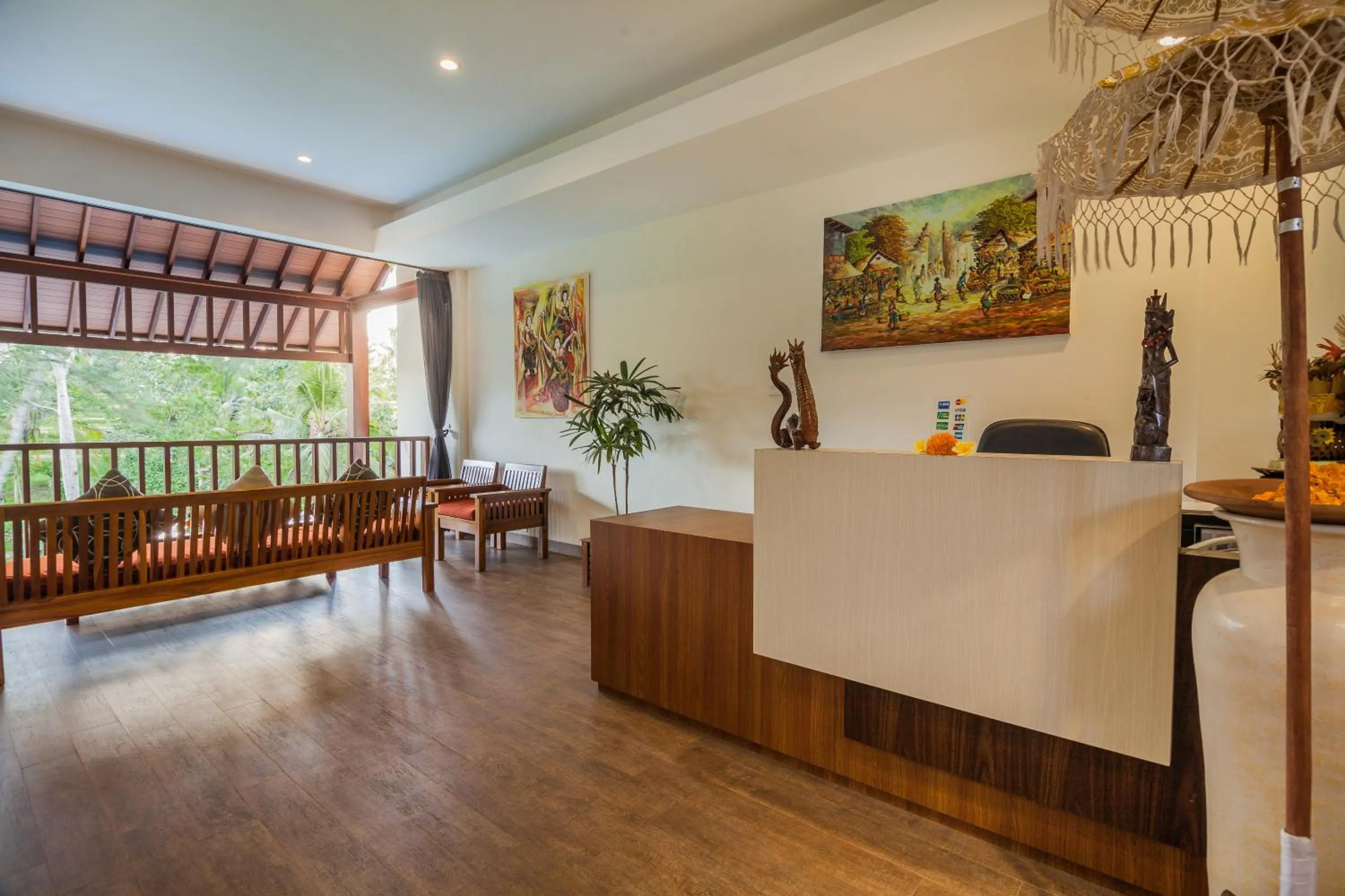 Lobby or reception in River Sakti Ubud by Prasi
