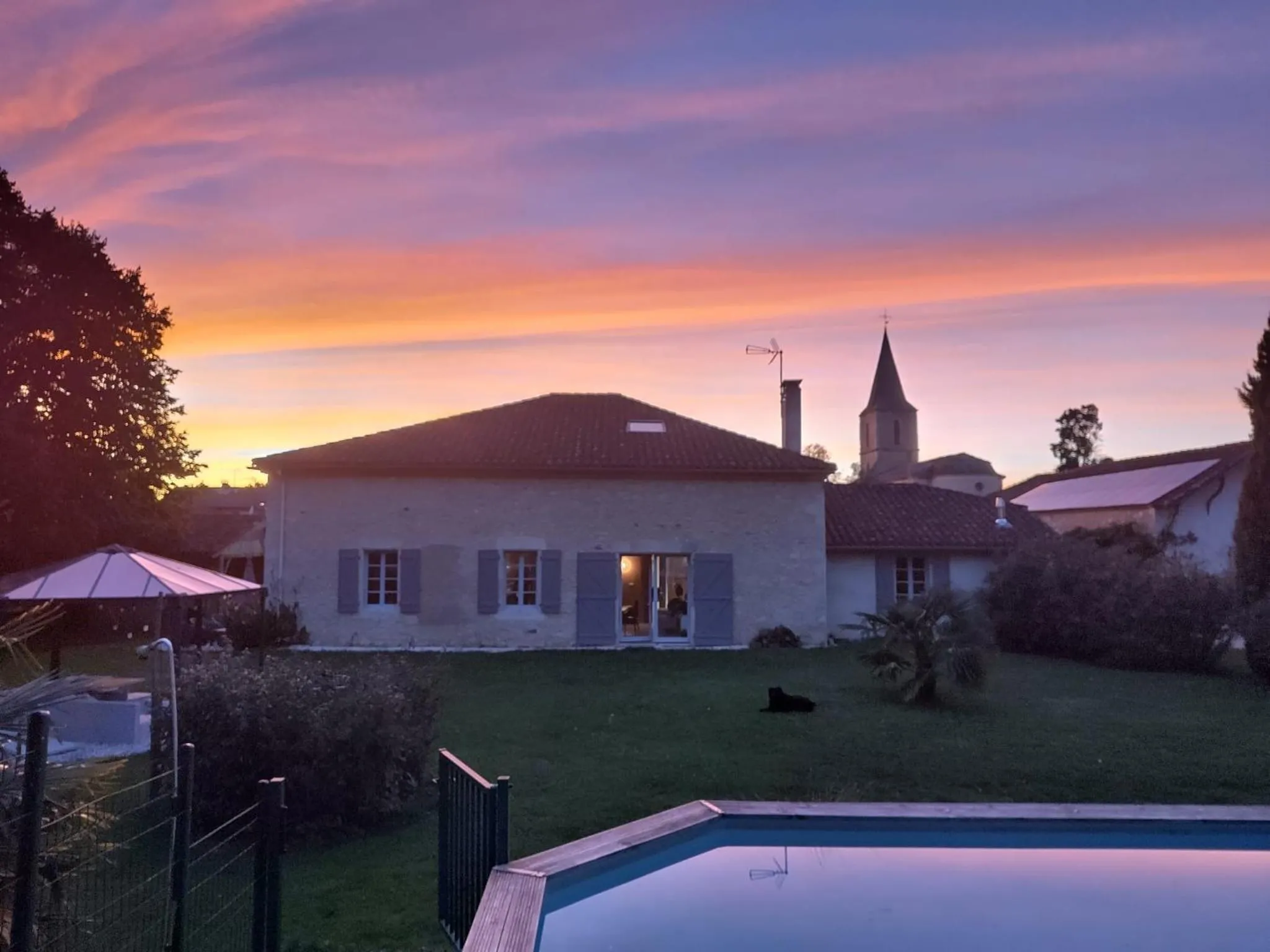 Sunset in La Métairie du Clos Saint Louis