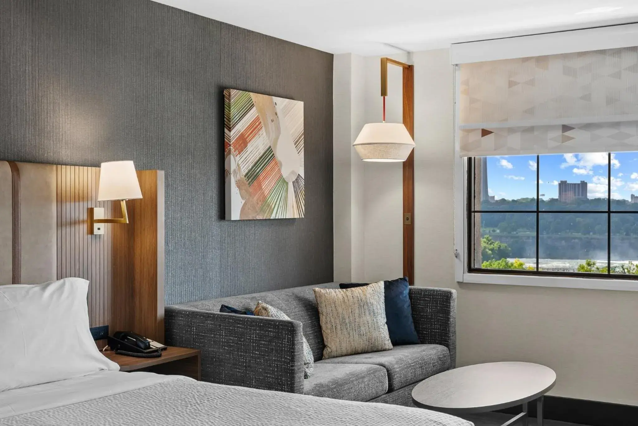 Premium King with Canadian Skyline View in Holiday Inn Niagara Falls State Park Entry by IHG Premium King with Canadian Skyline View in Holiday Inn Niagara Falls State Park Entry by IHG