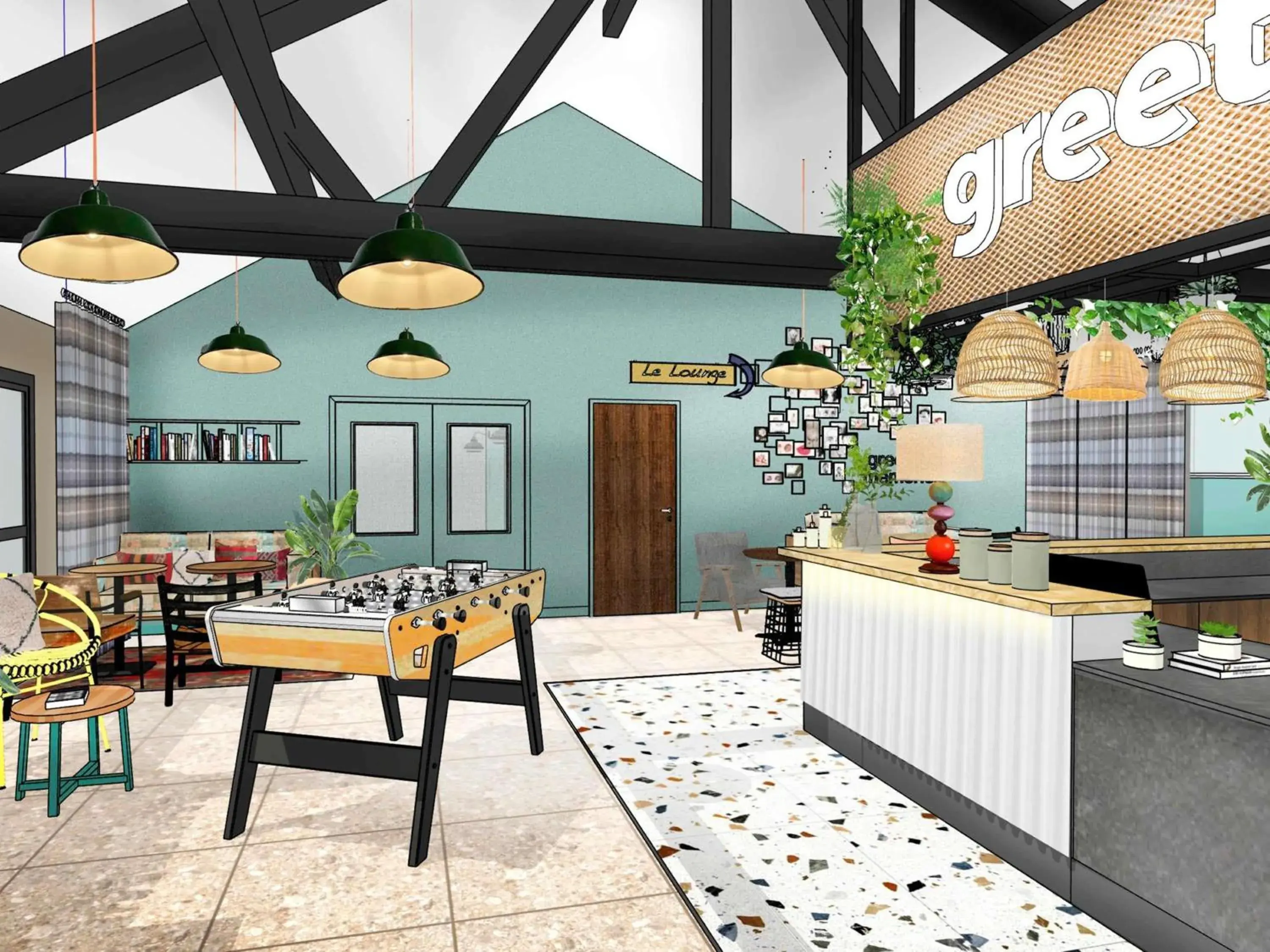 Lounge or bar in greet Hôtel Montbéliard Lounge or bar in greet Hôtel Montbéliard