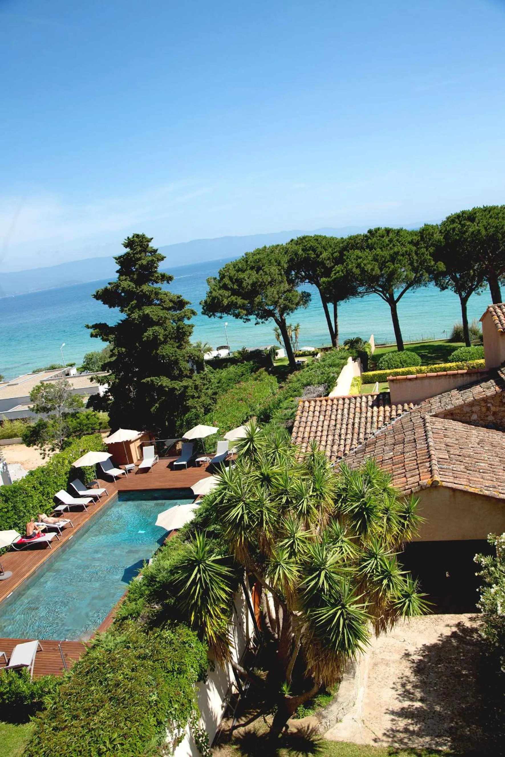 Pool view in Hôtel La Pinède