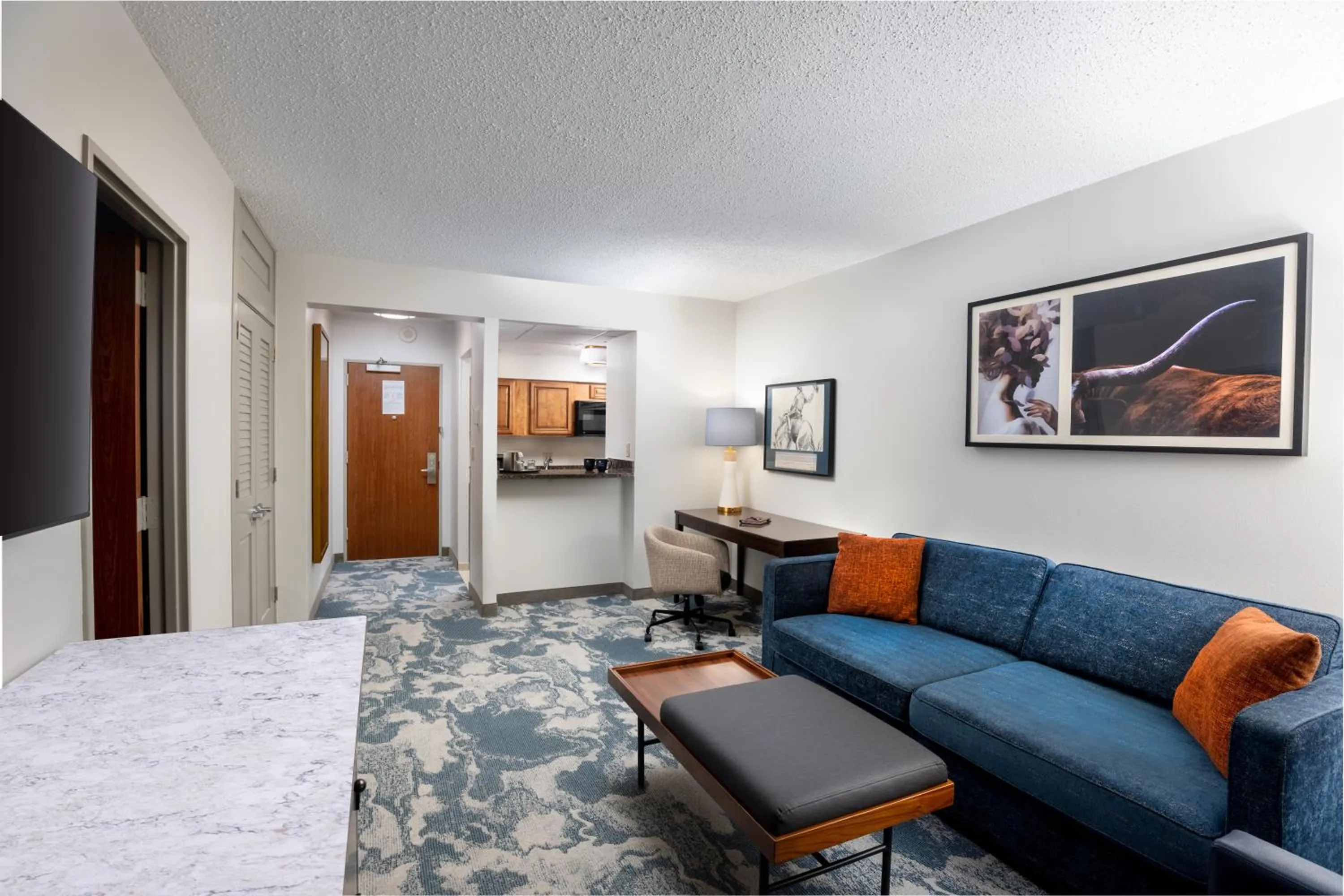 Living room, Bed in DoubleTree by Hilton Houston Medical Center Hotel & Suites