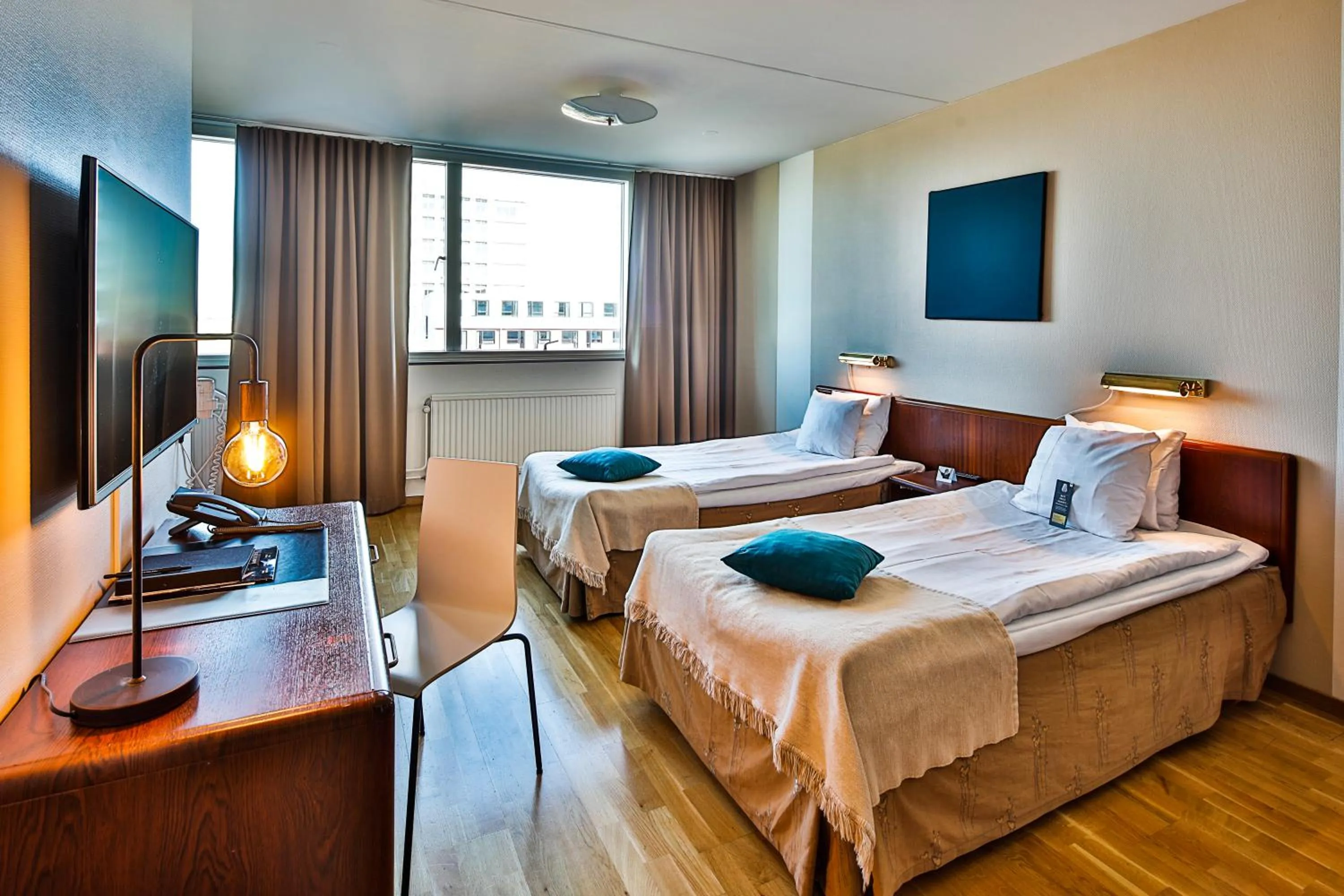 Bed in First Hotel Jörgen Kock